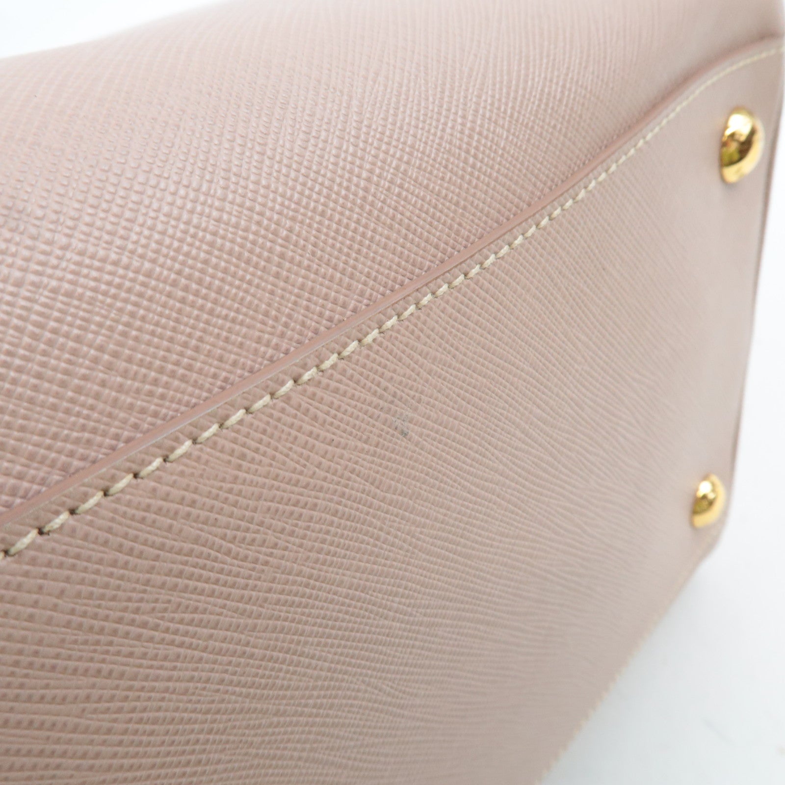 PRADA Galleria Saffiano Leather 2Way Small Boston Bag Pink Beige 1M1132