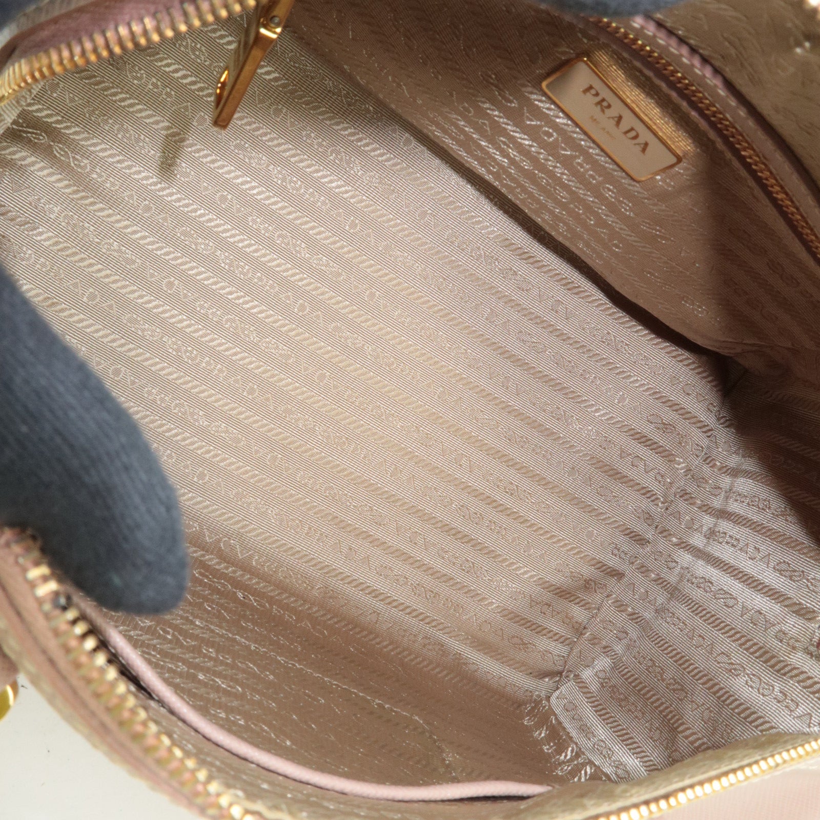 PRADA Galleria Saffiano Leather 2Way Small Boston Bag Pink Beige 1M1132