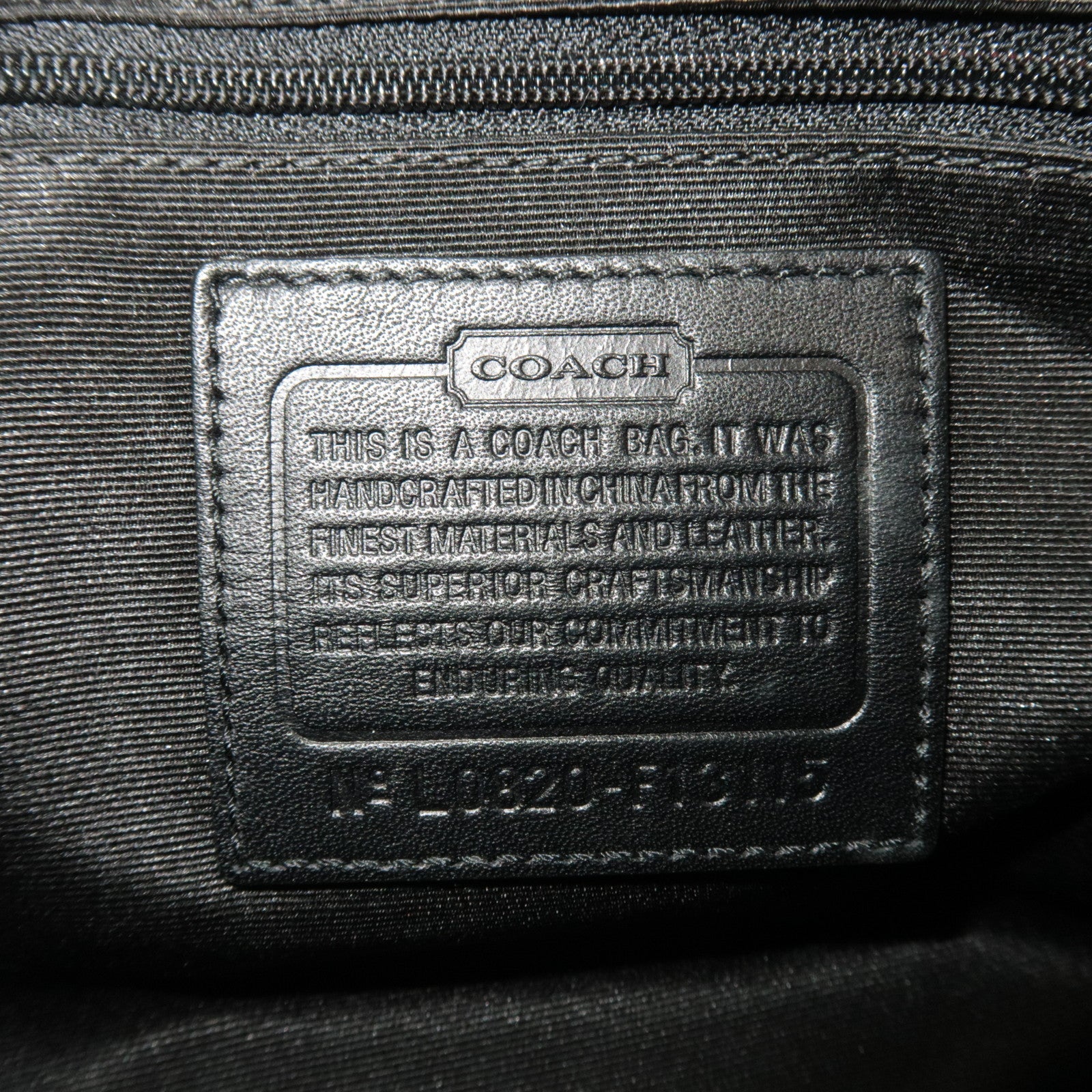 COACH Signature Canvas Leather Shoulder Bag Black White F13115