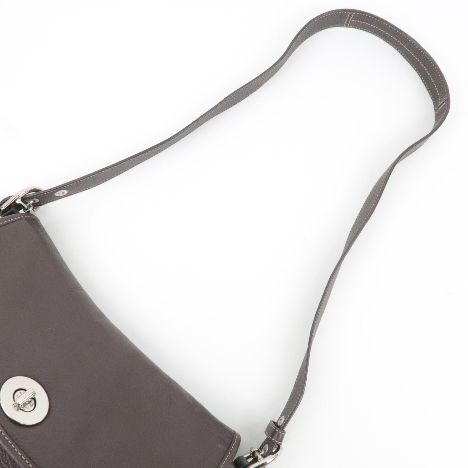 COACH Leather Shoulder Bag Brown F15170