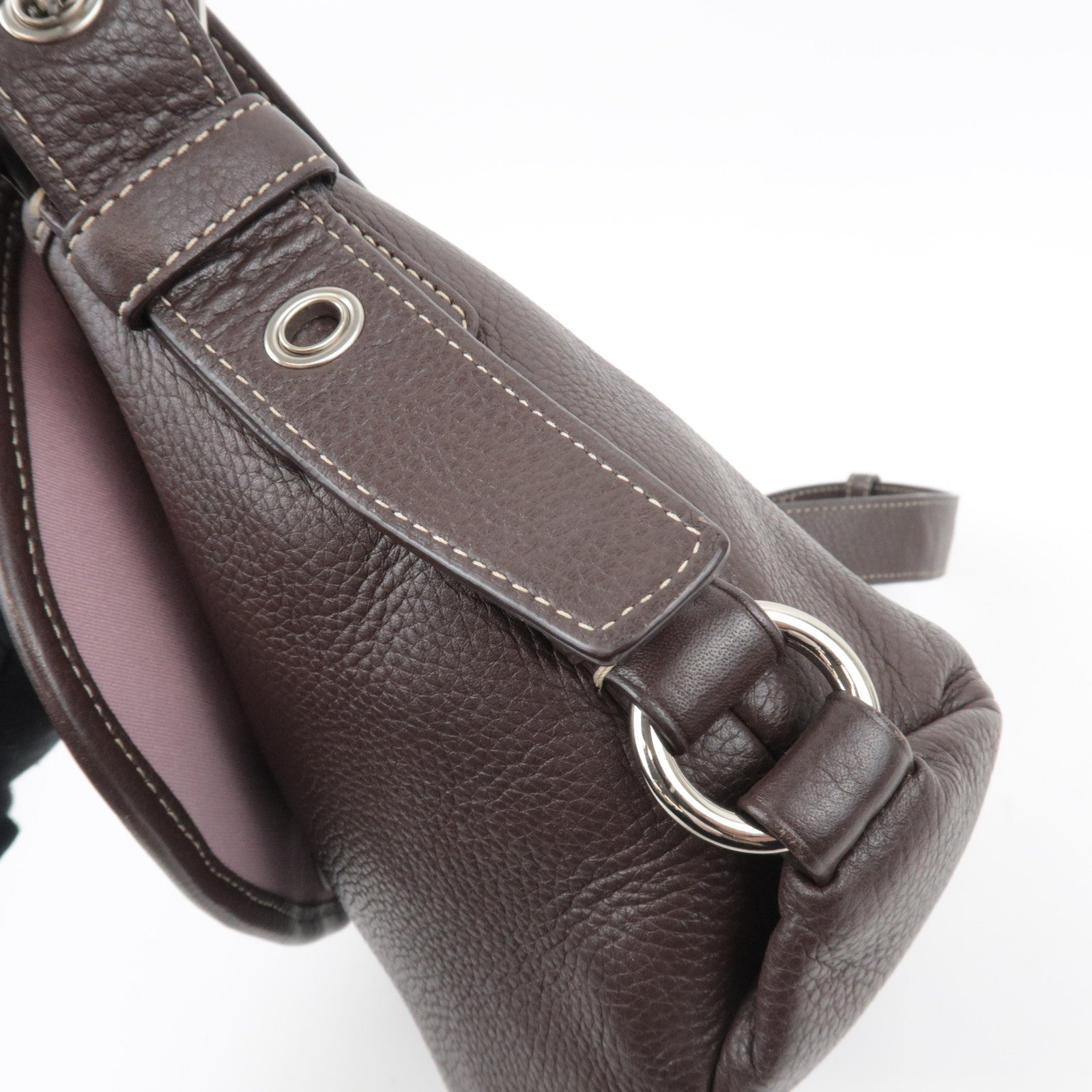 COACH Leather Shoulder Bag Brown F15170