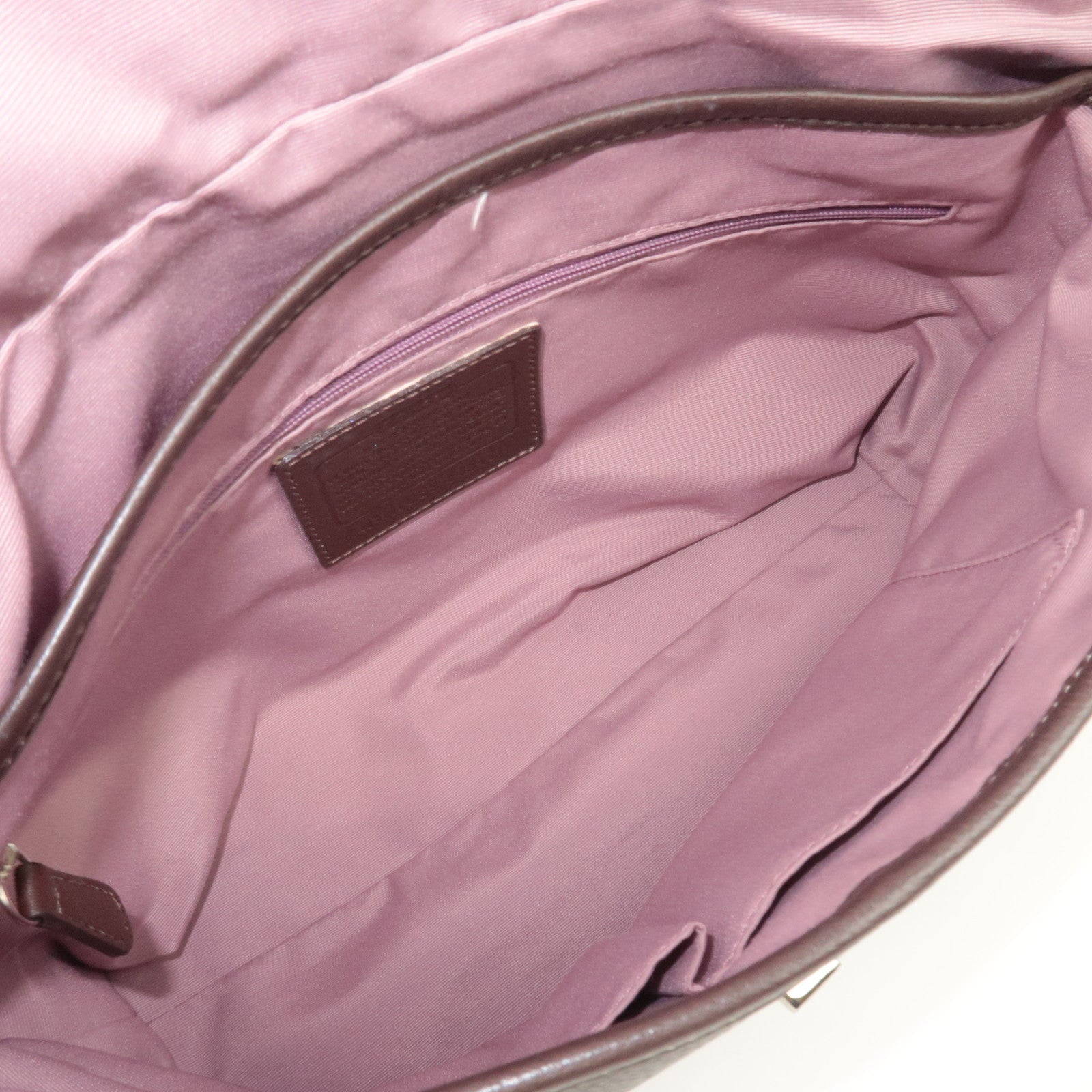 COACH Leather Shoulder Bag Brown F15170