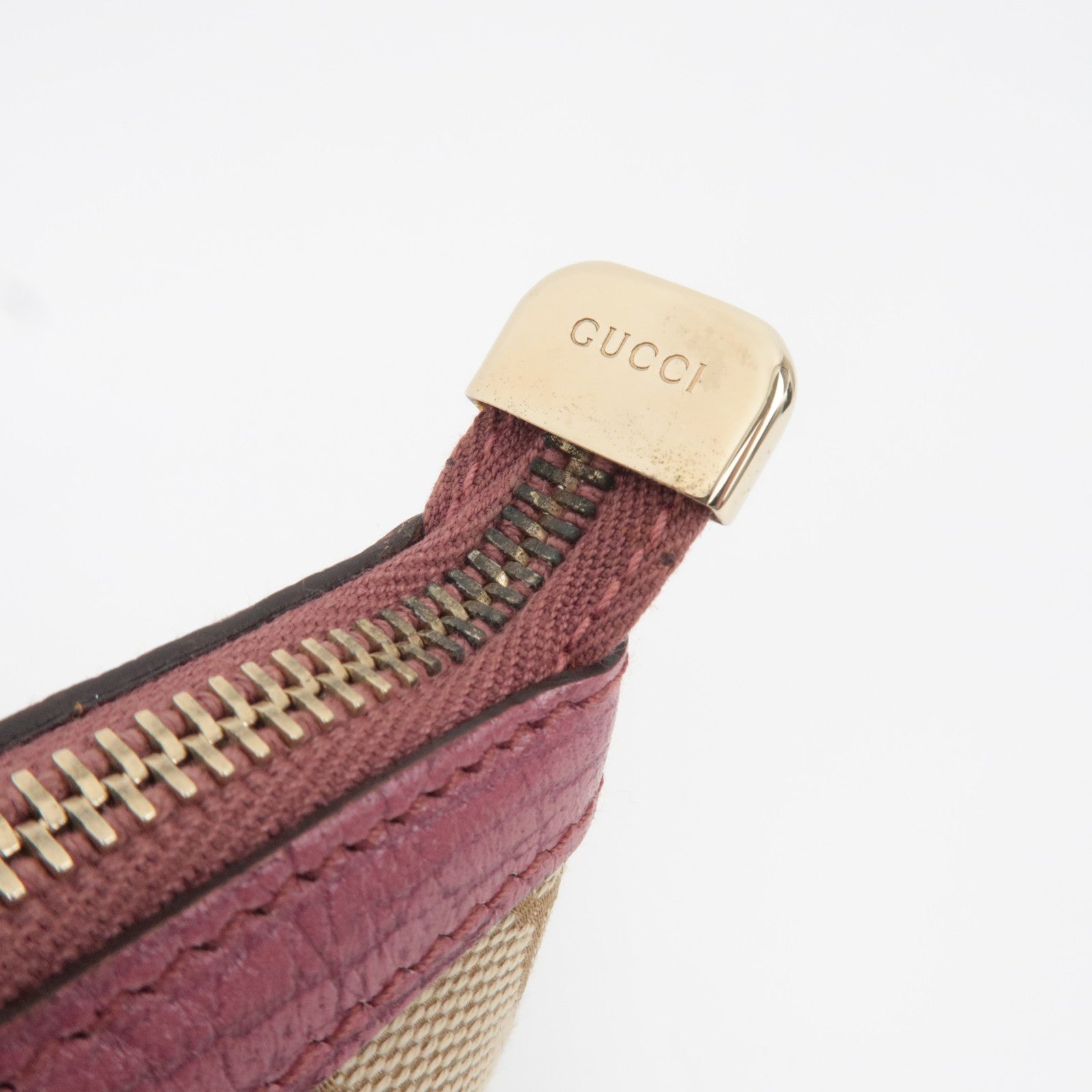 GUCCI GG Canvas Small Pouch Beige Pink 152507