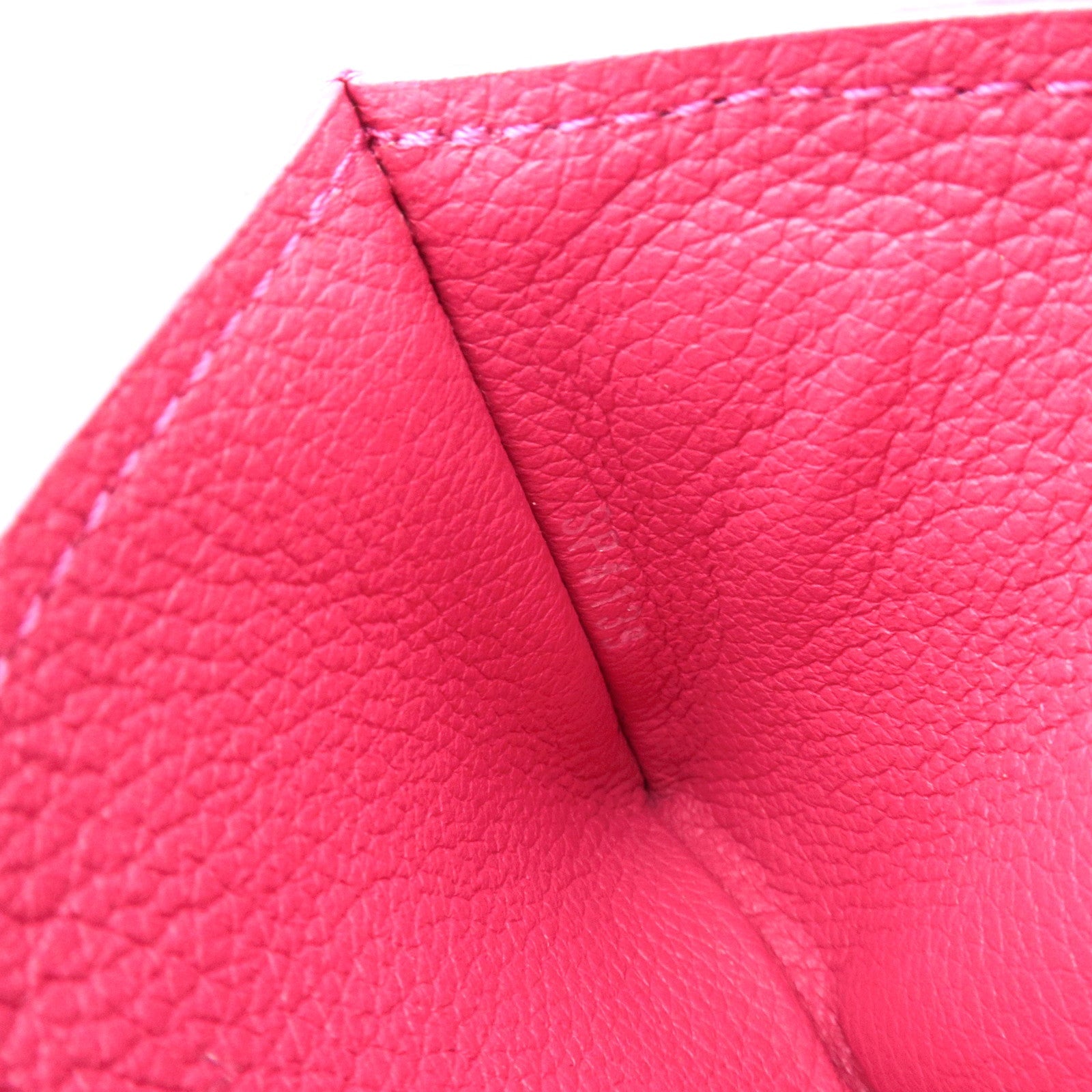 Louis Vuitton Porte Carte Lockme Leather Card Case Hot Pink
