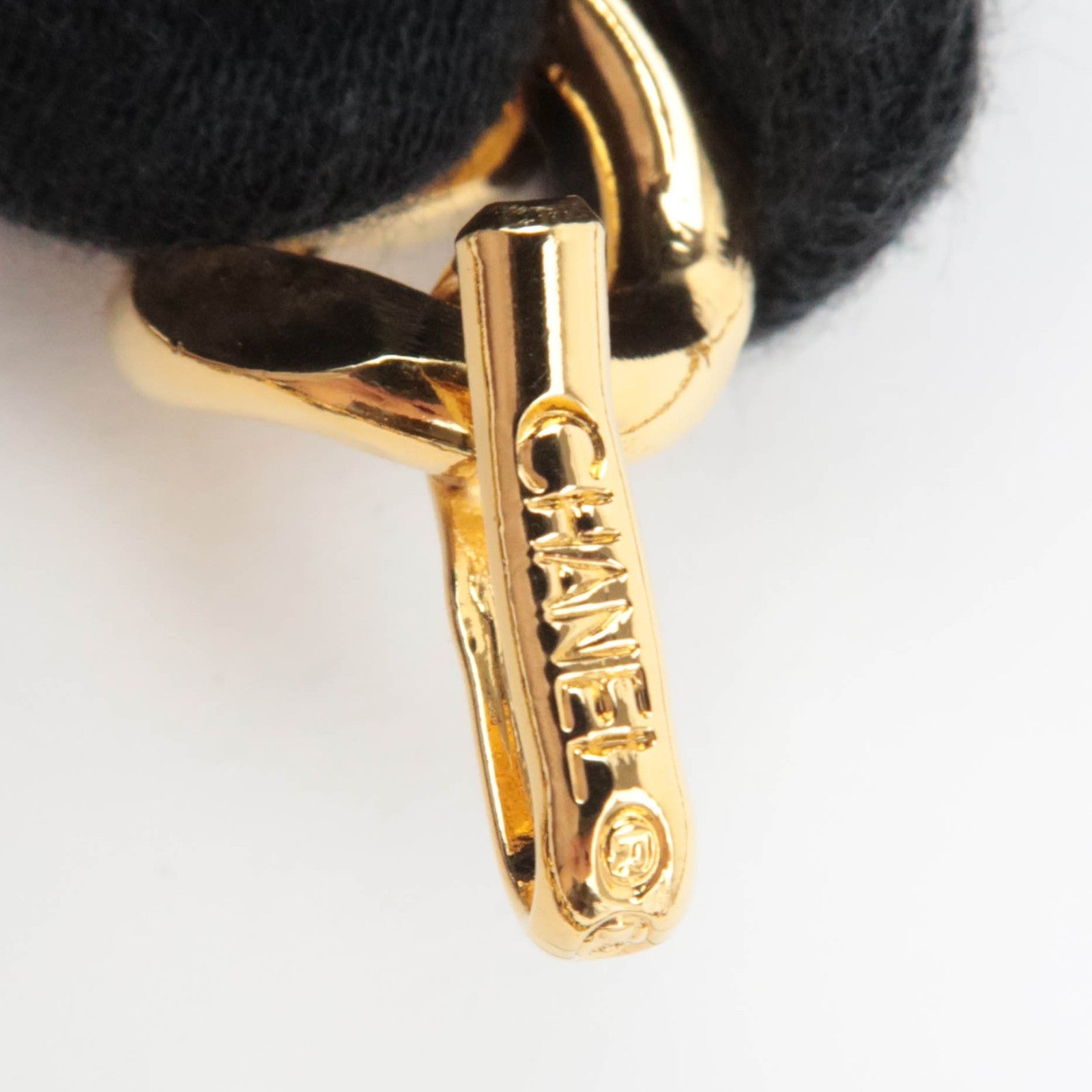 CHANEL Coin Charm Leather Chain Belt Black Gold