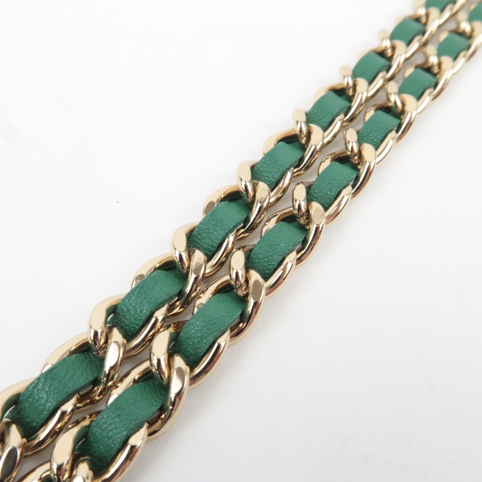 CHANEL Matelasse Lambskin Small Vanity Chain Shoulder Bag Green Gold HDW AP2198