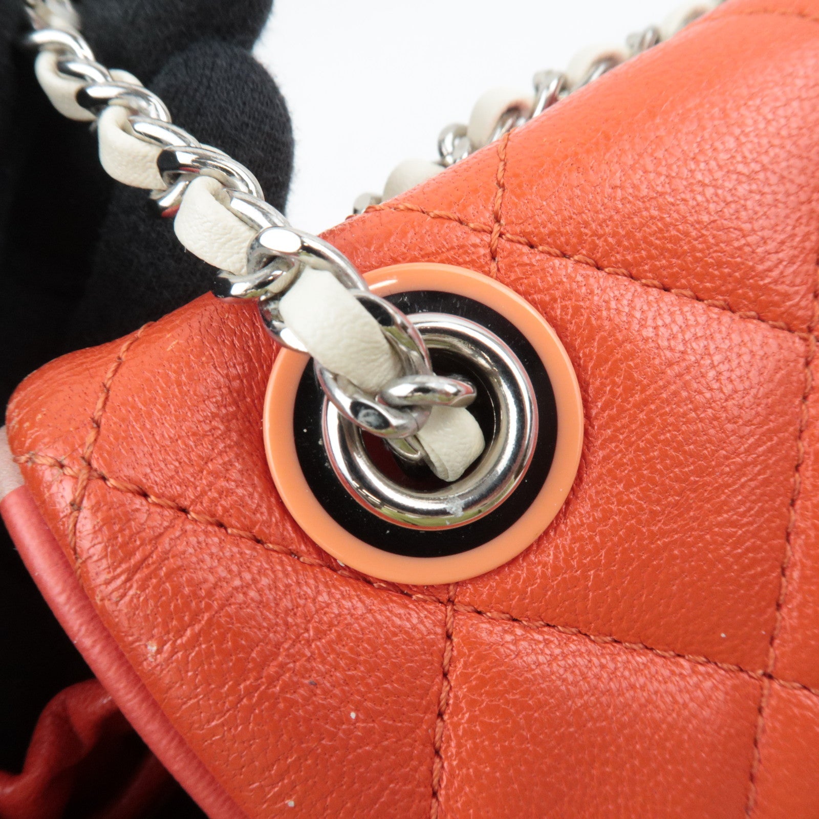 CHANEL Matelasse Lambskin Backpack Red Multicolor