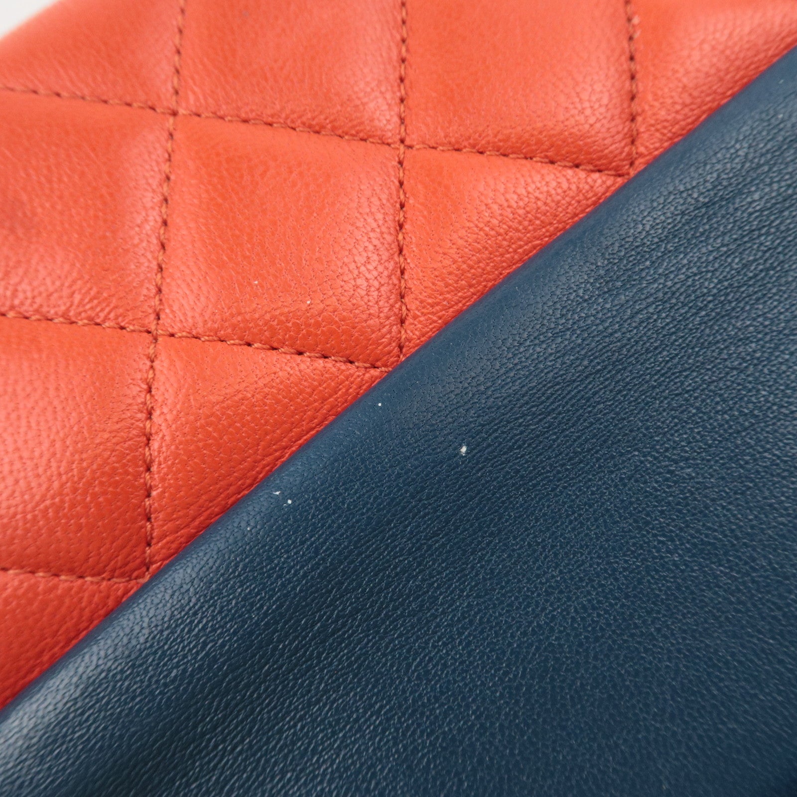 CHANEL Matelasse Lambskin Backpack Red Multicolor