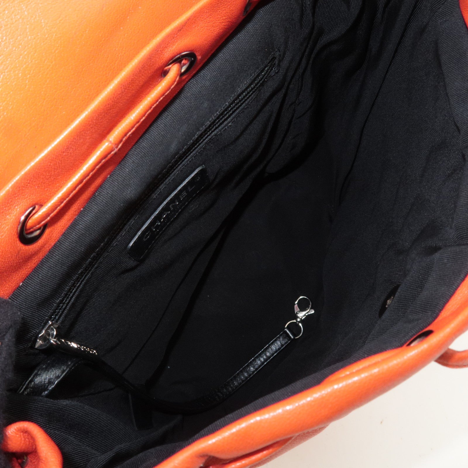 CHANEL Matelasse Lambskin Backpack Red Multicolor