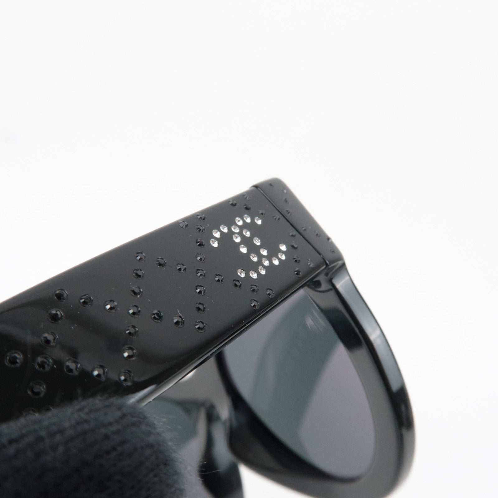 CHANEL Rhinestone Sunglasses 5420-B-A c.501/S4 51□23 140 3N Black