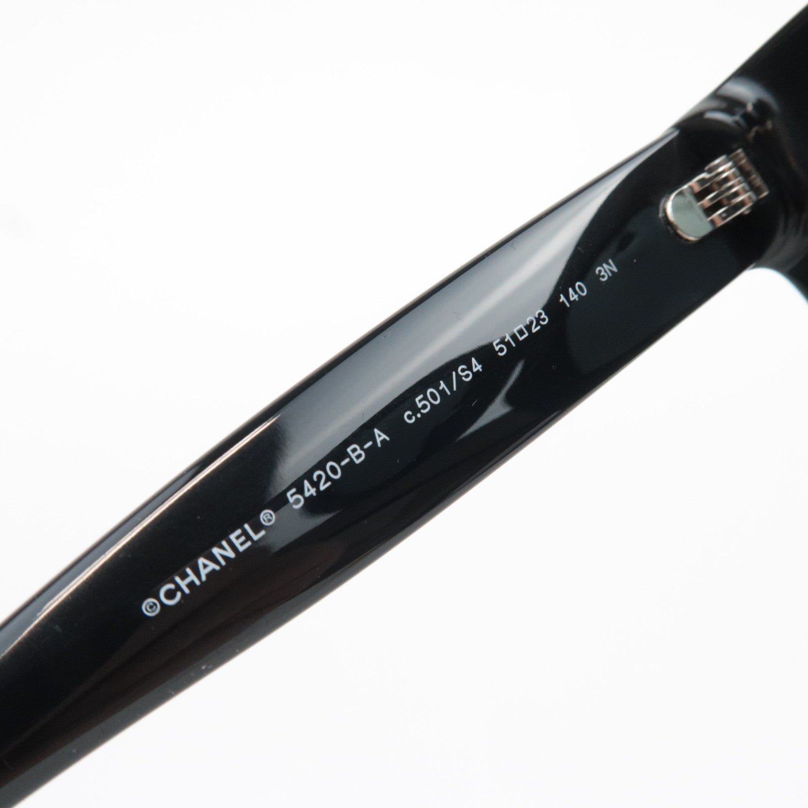 CHANEL Rhinestone Sunglasses 5420-B-A c.501/S4 51□23 140 3N Black