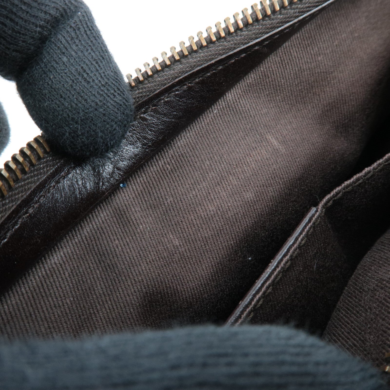 GUCCI Shoulder Bag GG Canvas Leather Beige Brown 106644