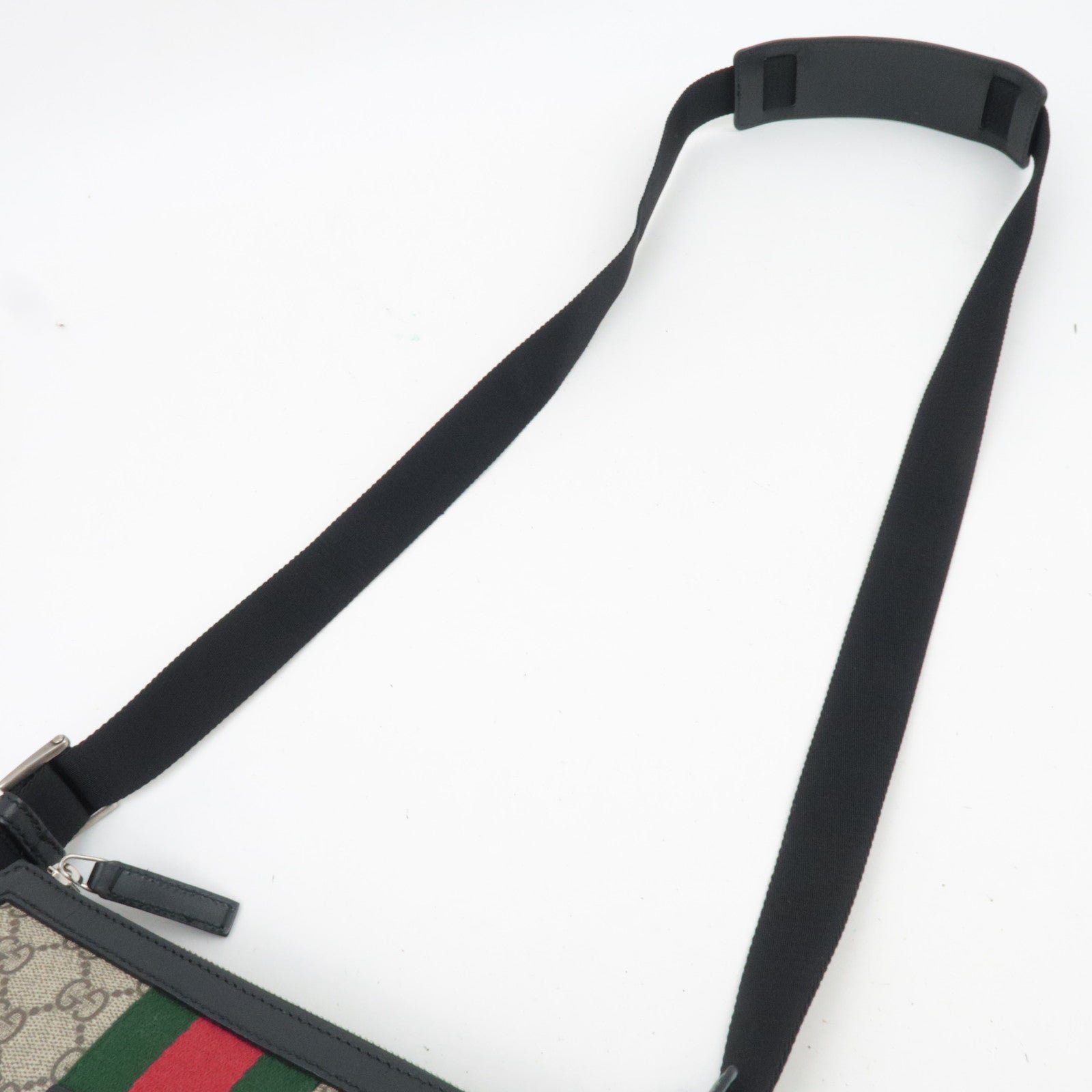 GUCCI Sherry GG Supreme Shoulder Bag Beige Black 471454