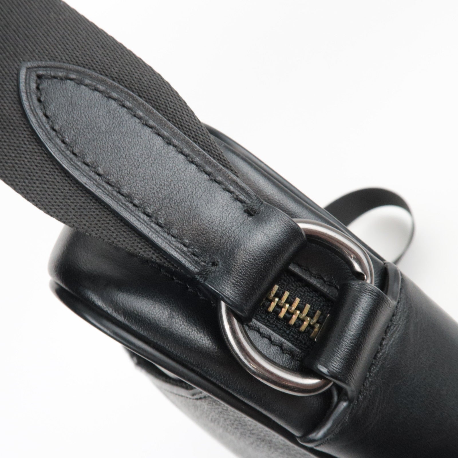 COACH Signature PVC Leather Shoulder Bag Black F28456