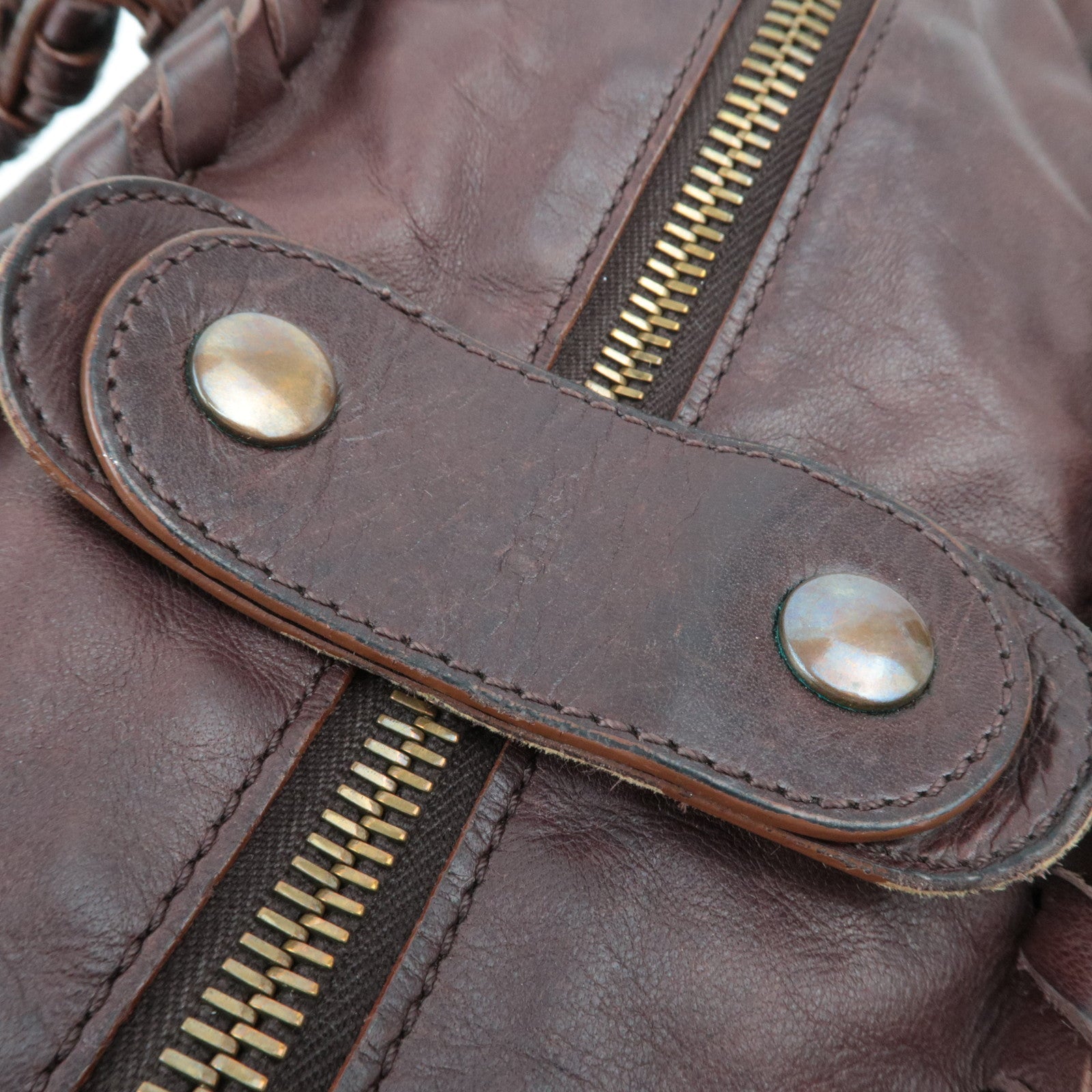 Chloe Silverado Leather Handbag Brown