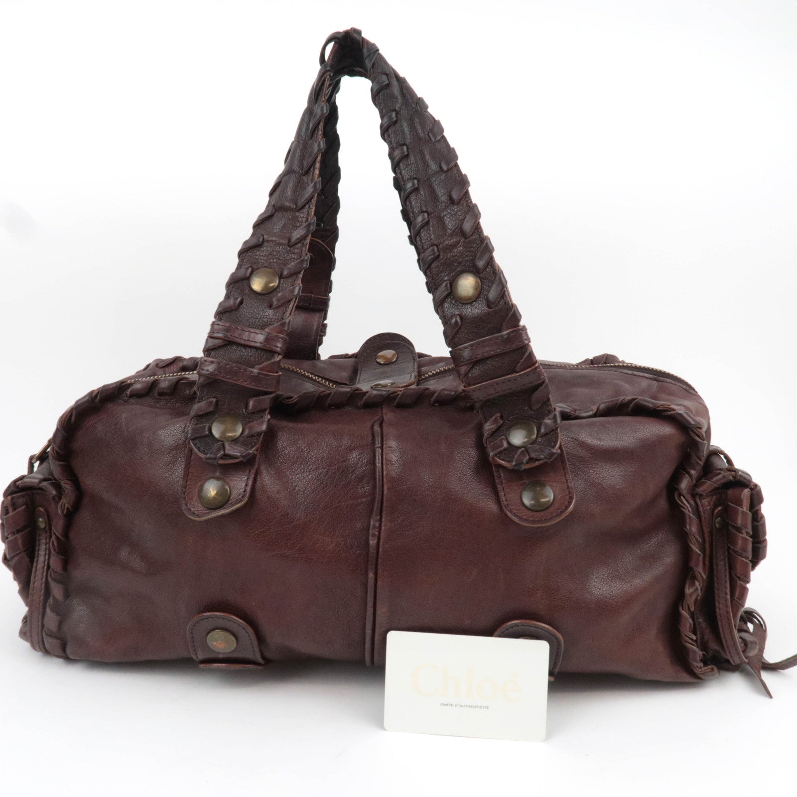 Chloe Silverado Leather Handbag Brown