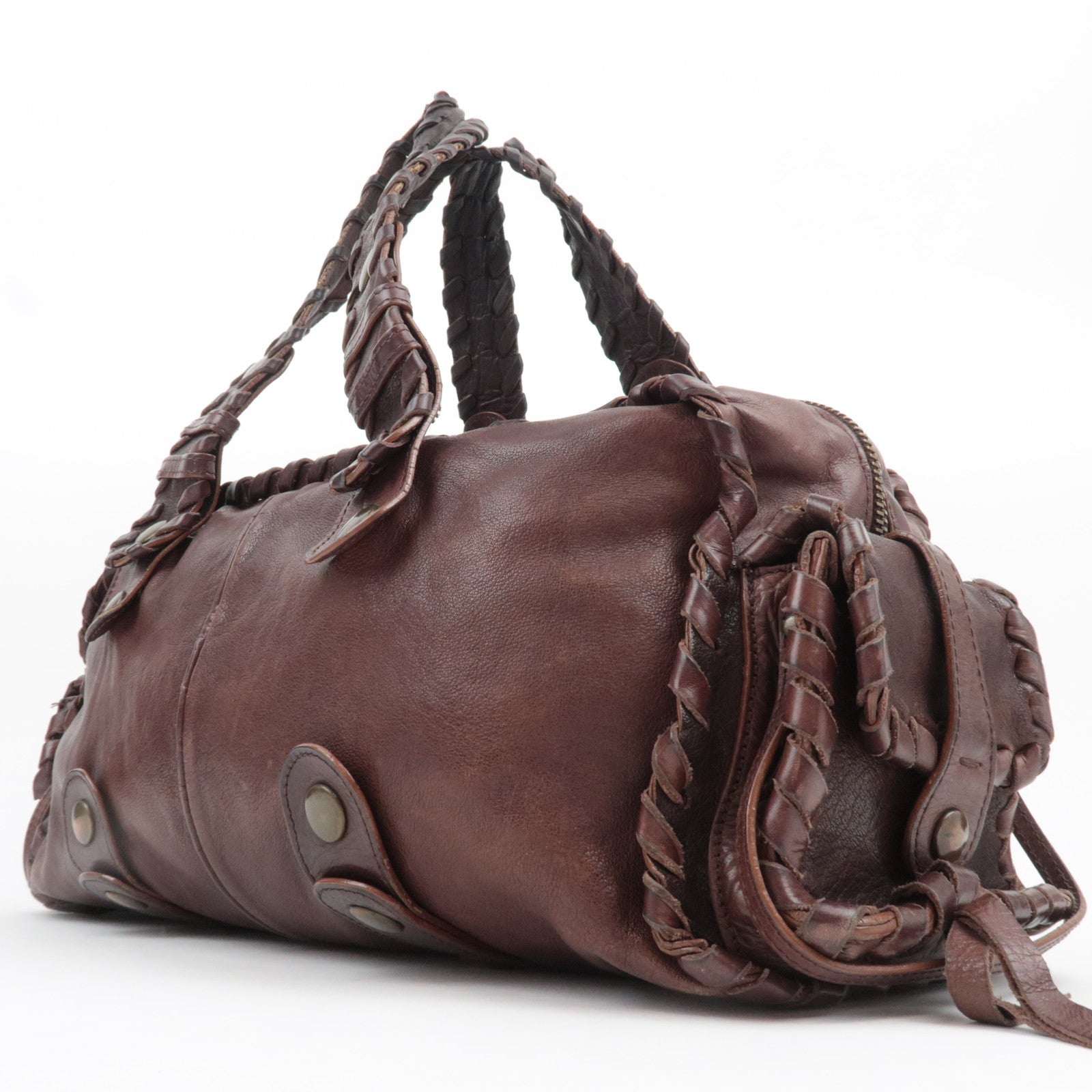 Chloe Silverado Leather Handbag Brown