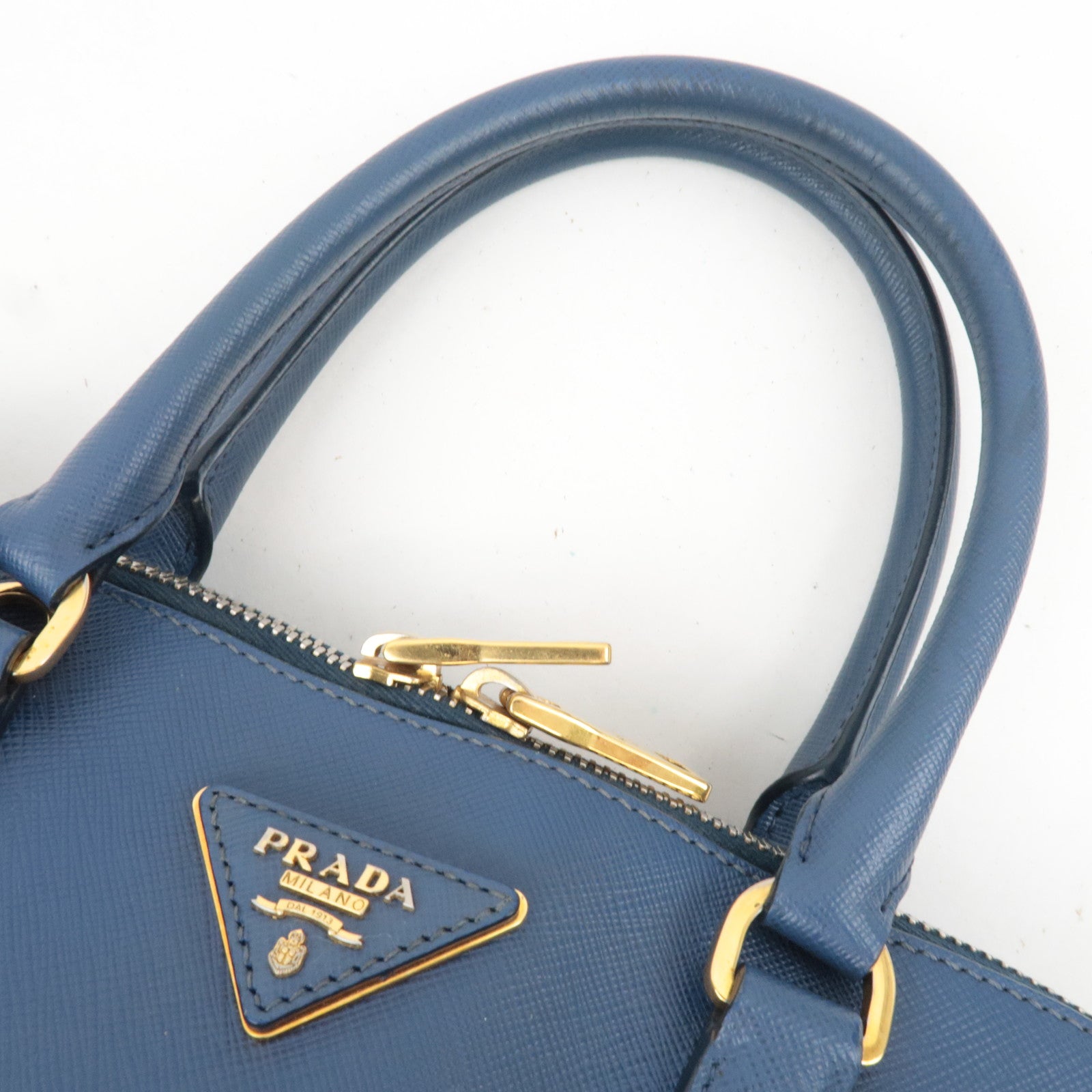 PRADA Saffiano Leather Handbag Blue
