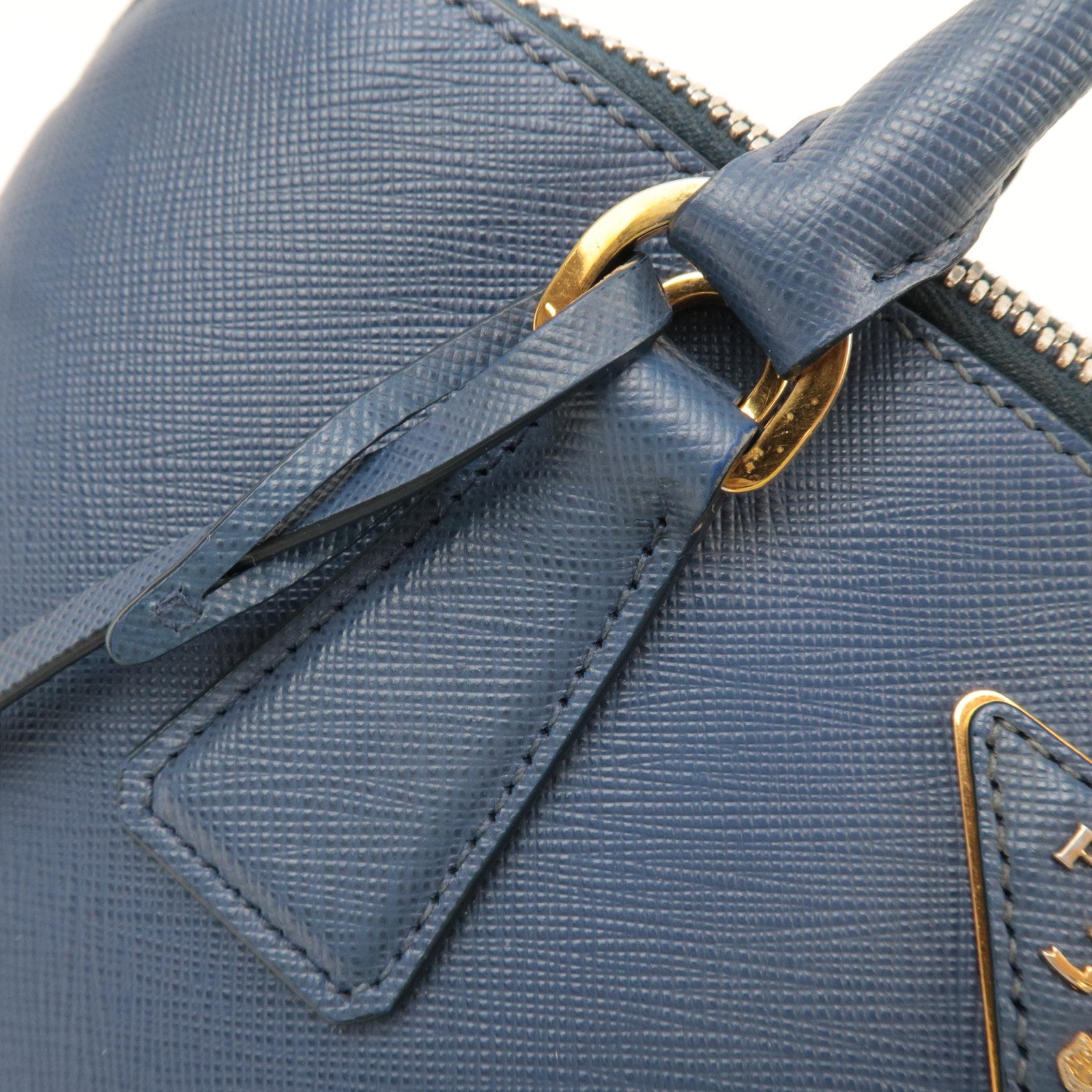 PRADA Saffiano Leather Handbag Blue