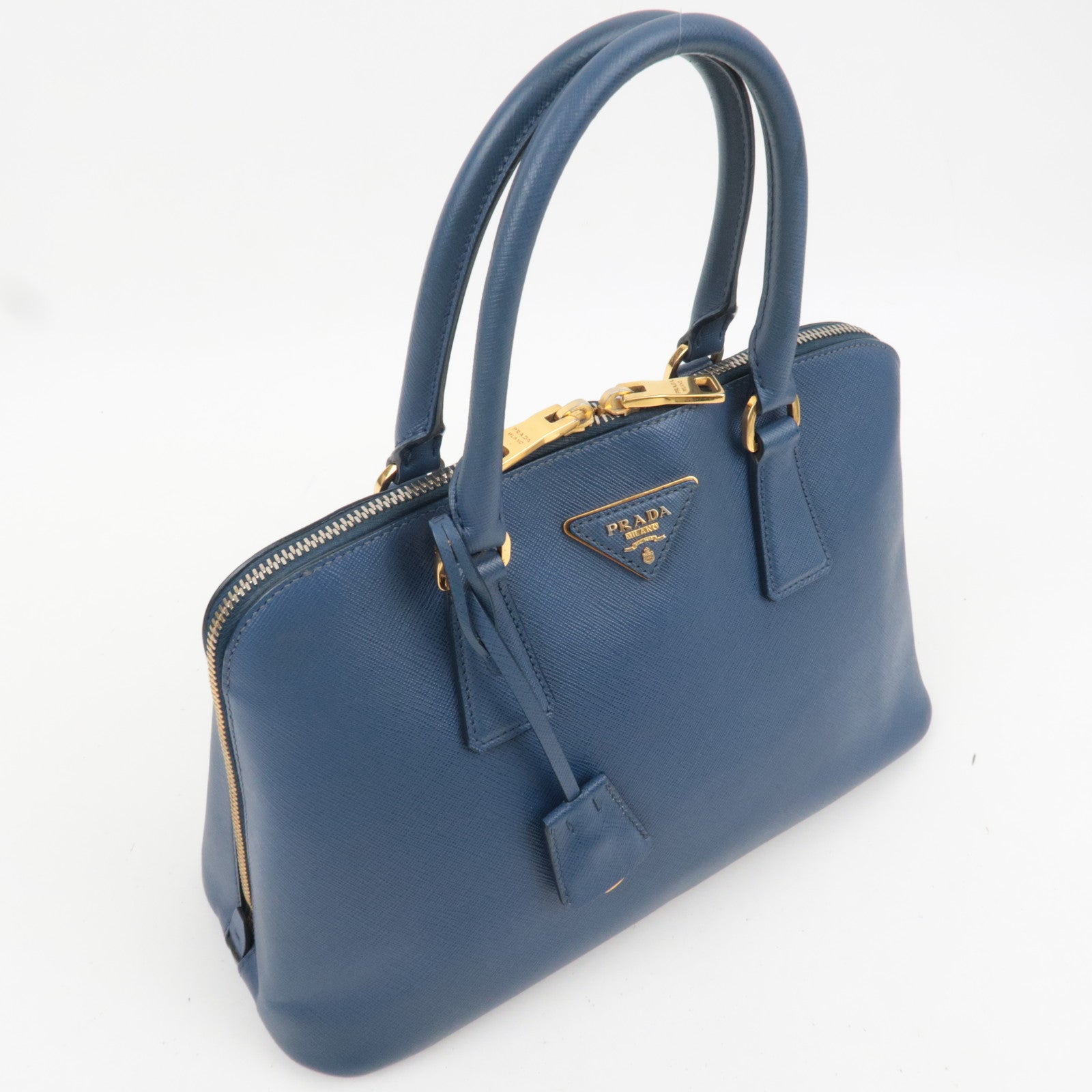 PRADA Saffiano Leather Handbag Blue