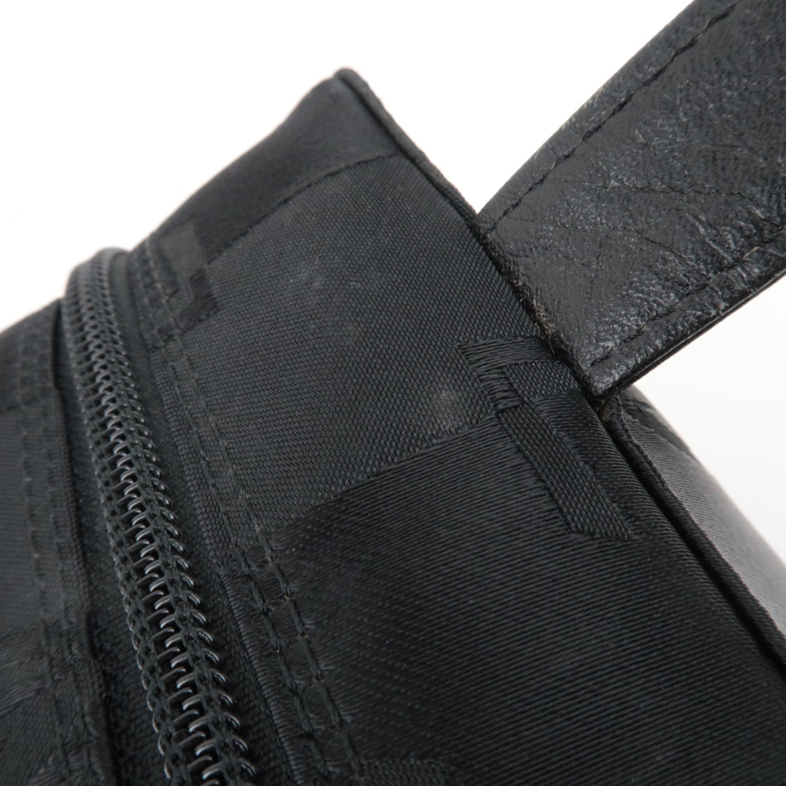 SAINT LAURENT YSL Nylon Leather Handbag Black