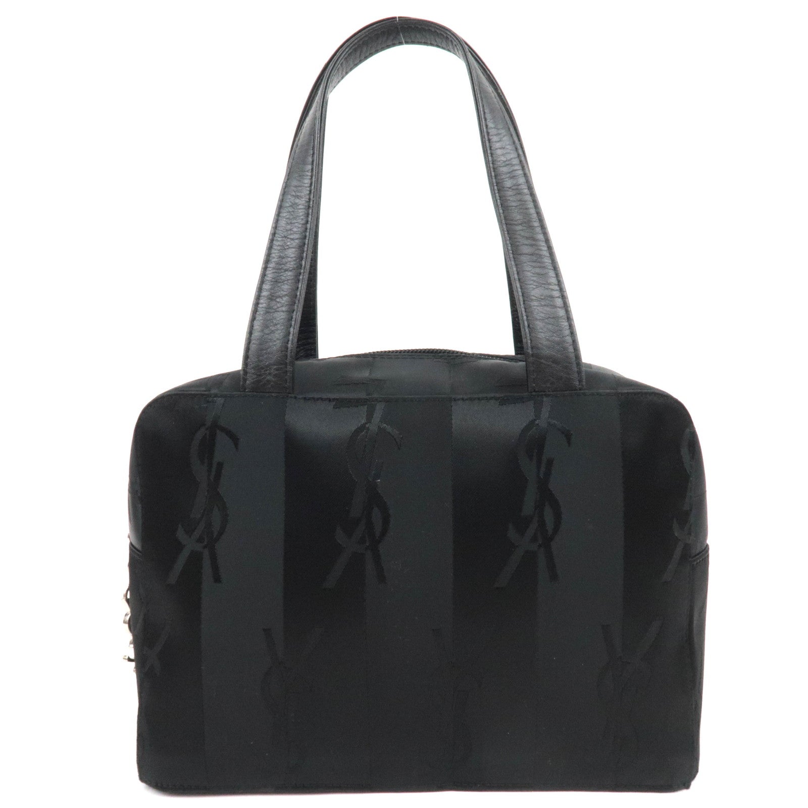 SAINT LAURENT YSL Nylon Leather Handbag Black