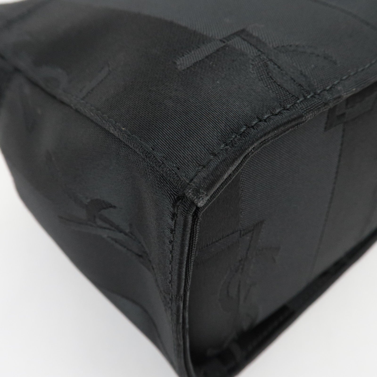 SAINT LAURENT YSL Nylon Leather Handbag Black