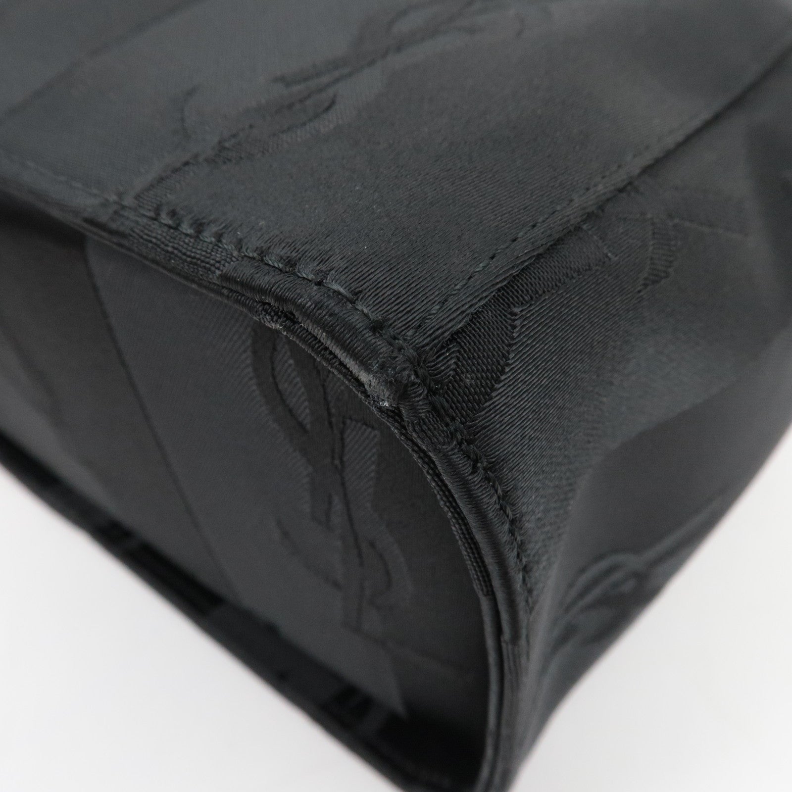 SAINT LAURENT YSL Nylon Leather Handbag Black