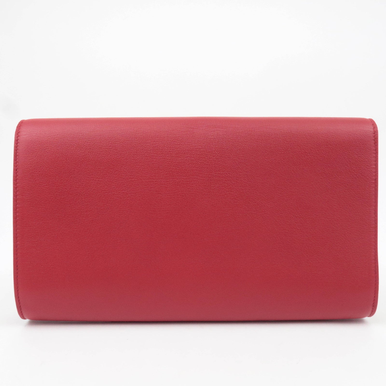 SAINT LAURENT Belle De Jour Leather Clutch Bag Red 361120
