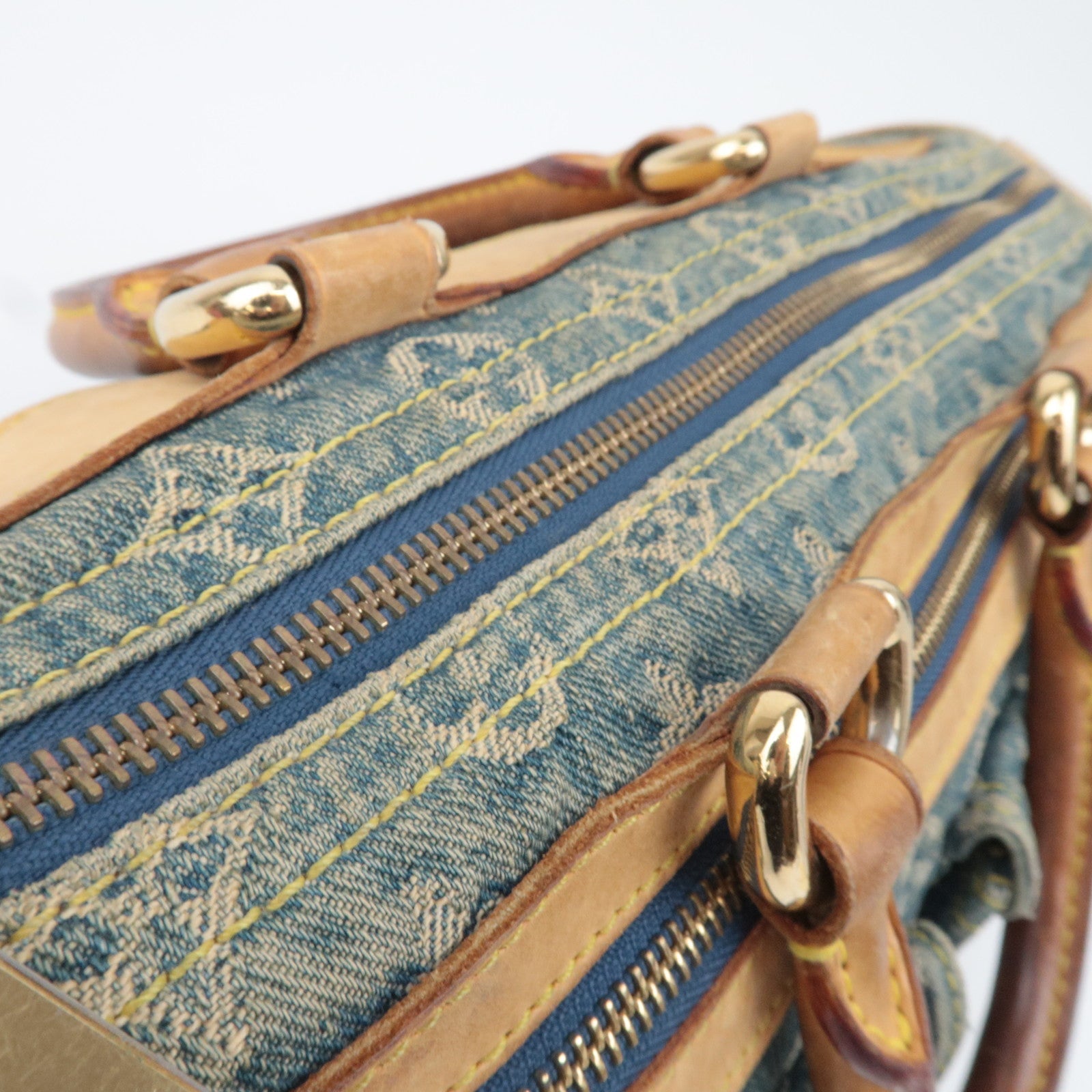 Louis Vuitton Monogram Denim Neo Speedy Handbag Blue M95019