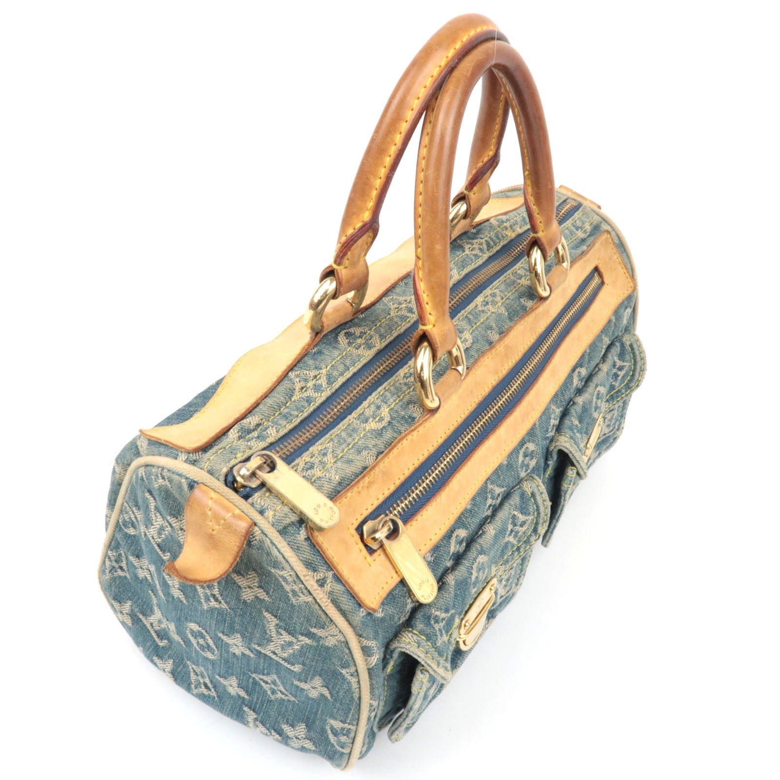 Louis Vuitton Monogram Denim Neo Speedy Handbag Blue M95019