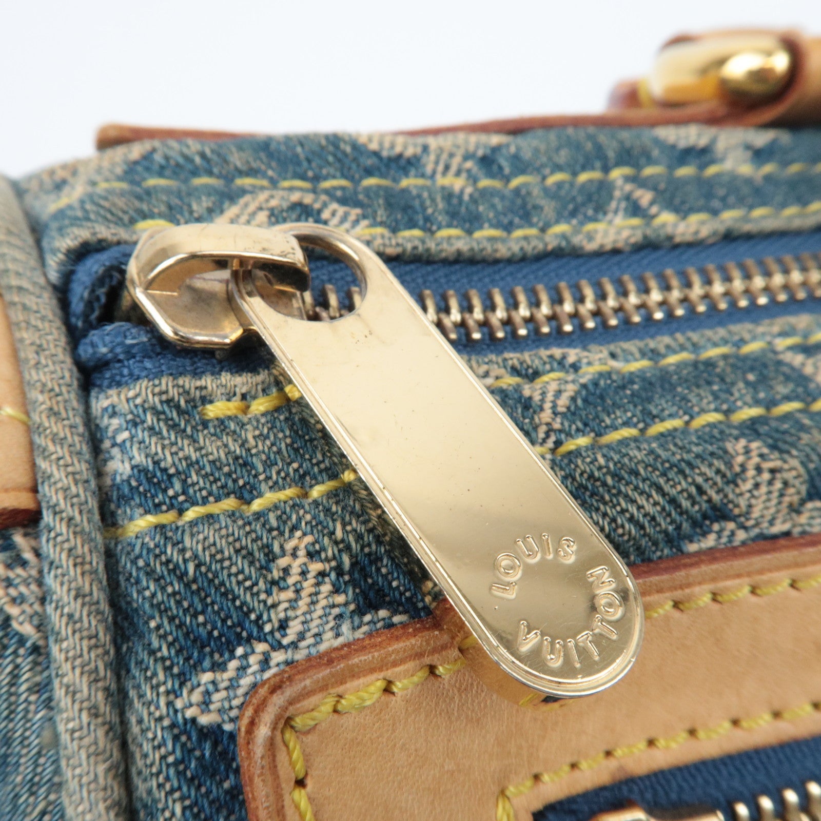 Louis Vuitton Monogram Denim Neo Speedy Handbag Blue M95019