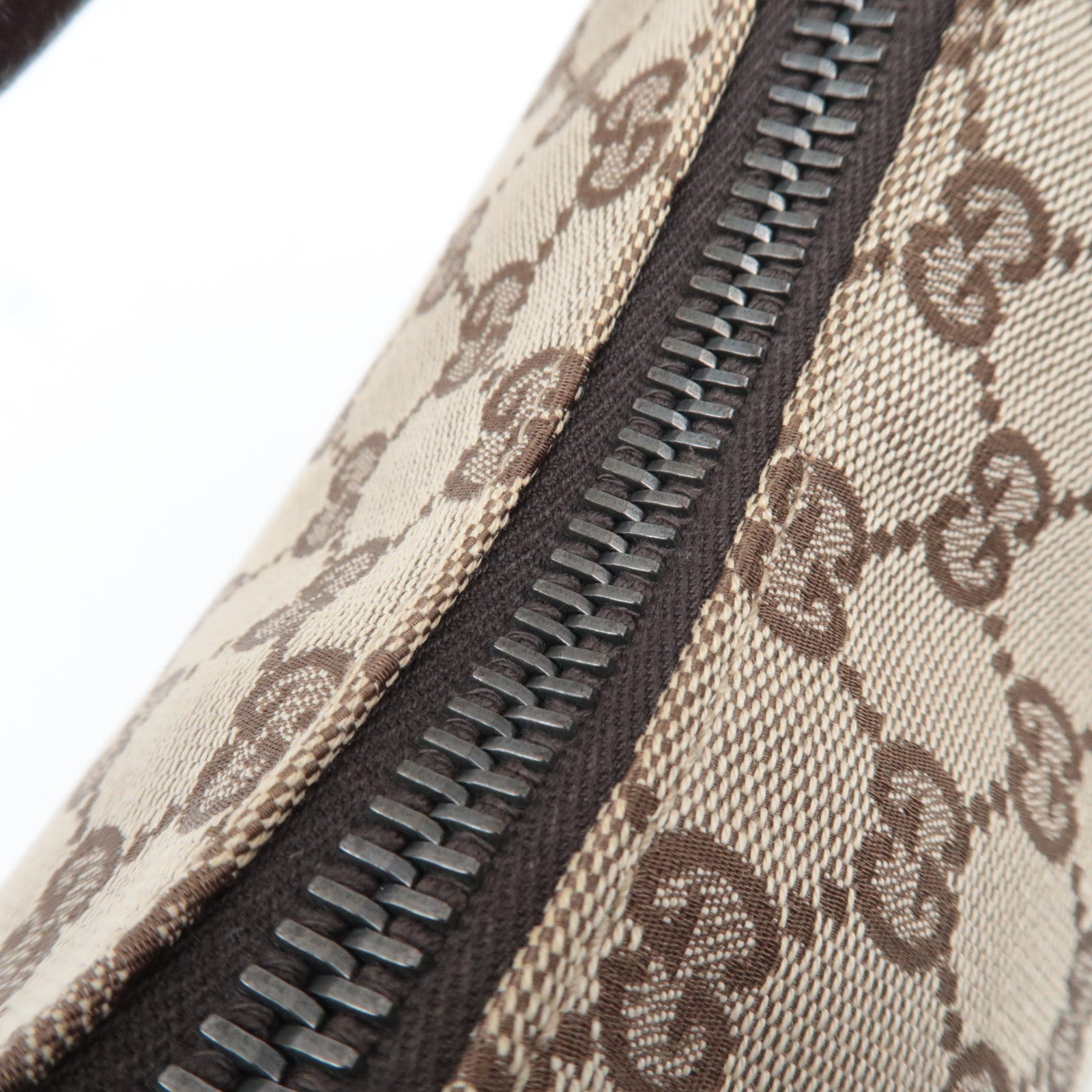 GUCCI GG Canvas Hobo Shoulder Bag Beige 115002