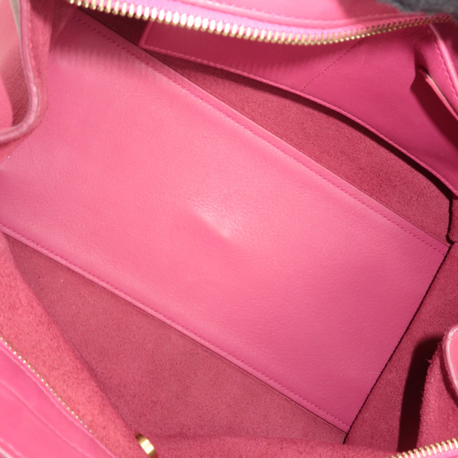 SAINT LAURENT Y Line Petit Cabas Leather 2Way Handbag Pink 311210