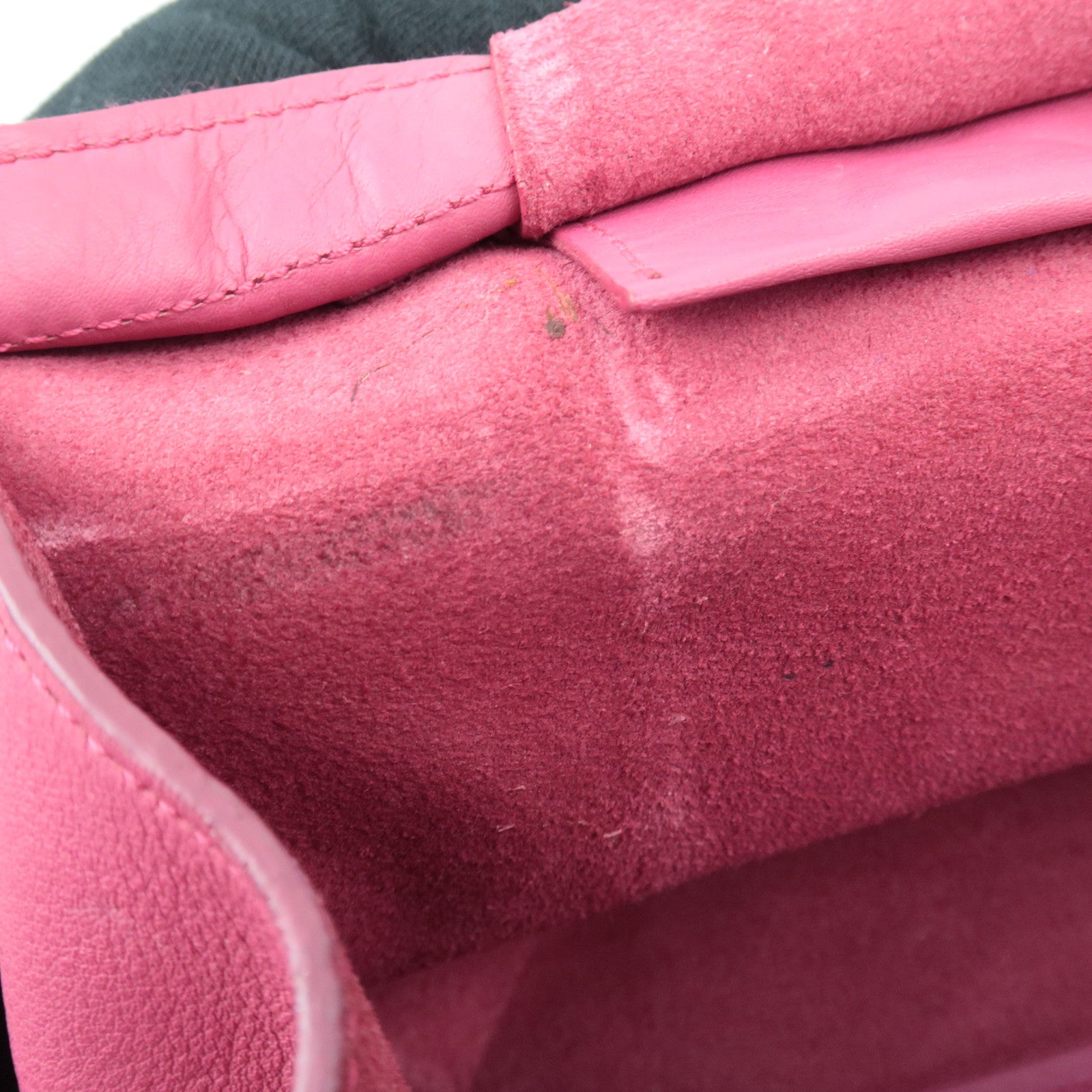 SAINT LAURENT Y Line Petit Cabas Leather 2Way Handbag Pink 311210