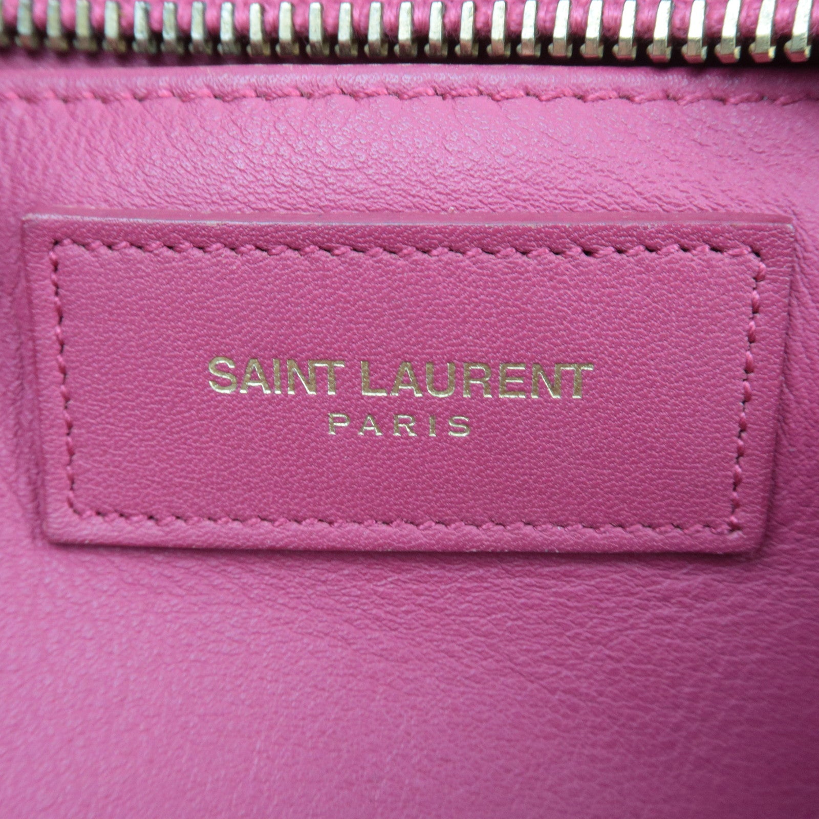 SAINT LAURENT Y Line Petit Cabas Leather 2Way Handbag Pink 311210