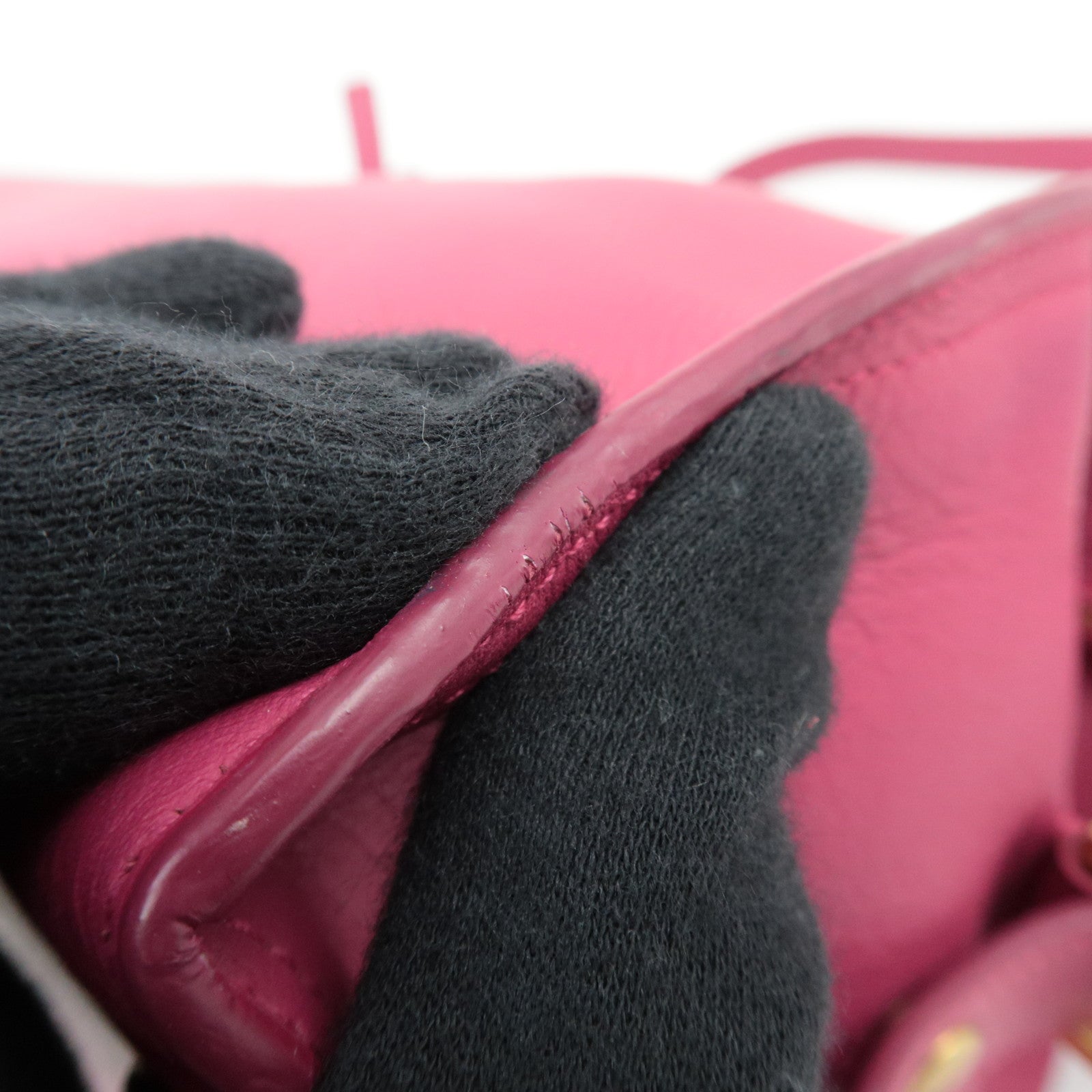 SAINT LAURENT Y Line Petit Cabas Leather 2Way Handbag Pink 311210