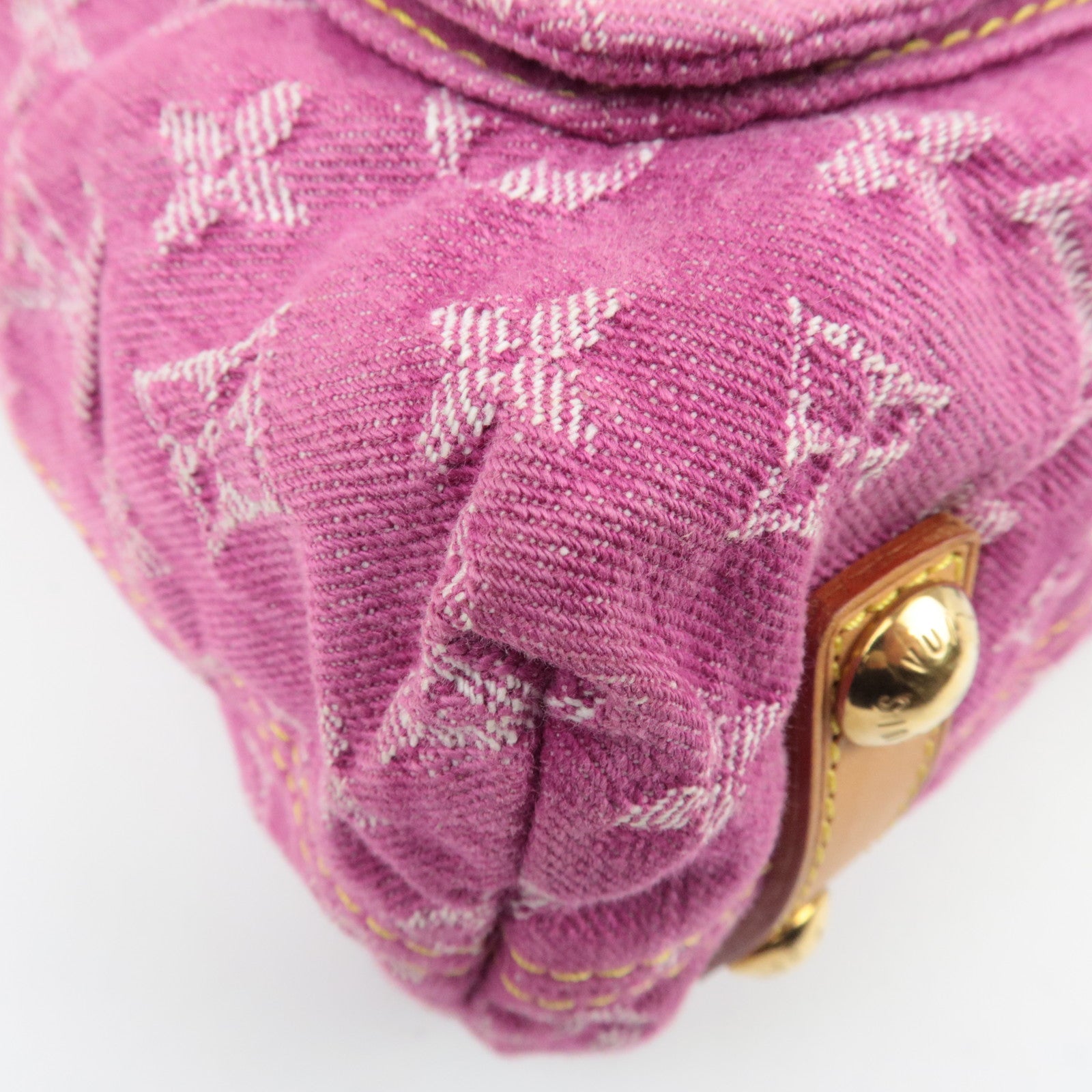 Louis Vuitton Monogram Denim Baggy GM Shoulder Bag Pink M95210