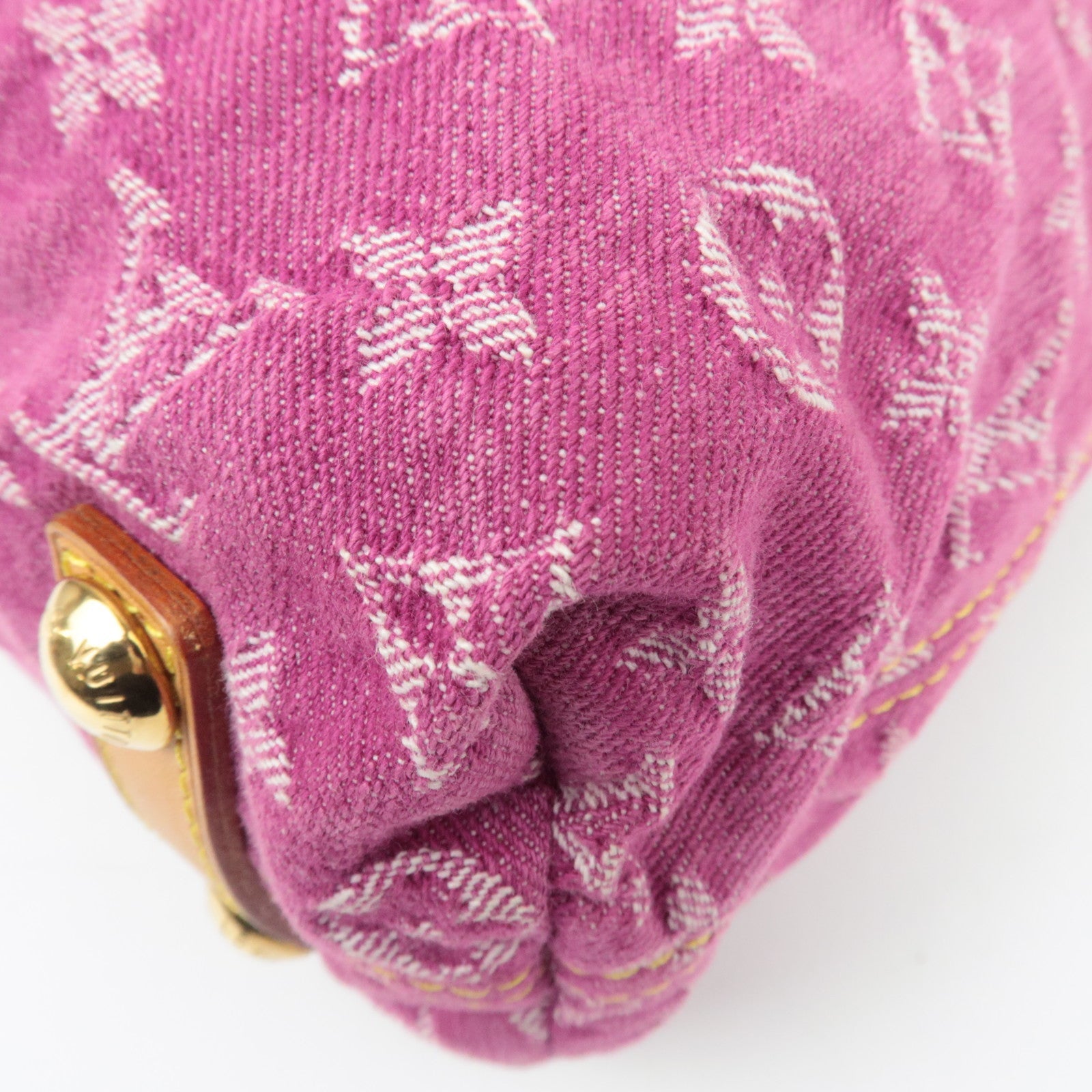 Louis Vuitton Monogram Denim Baggy GM Shoulder Bag Pink M95210