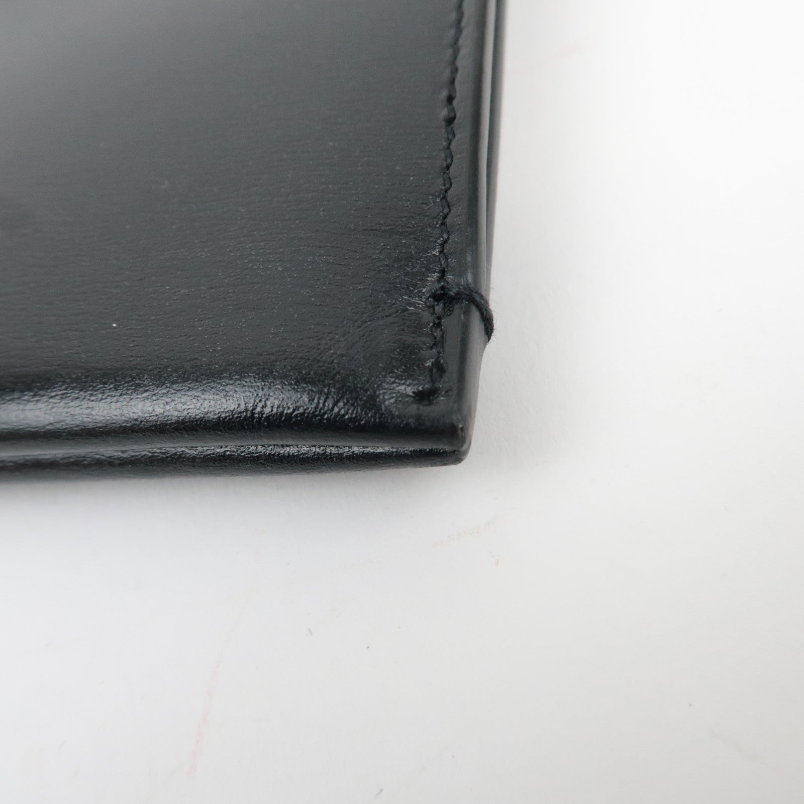 SAINT LAURENT Leather Clutch Bag Black 607779