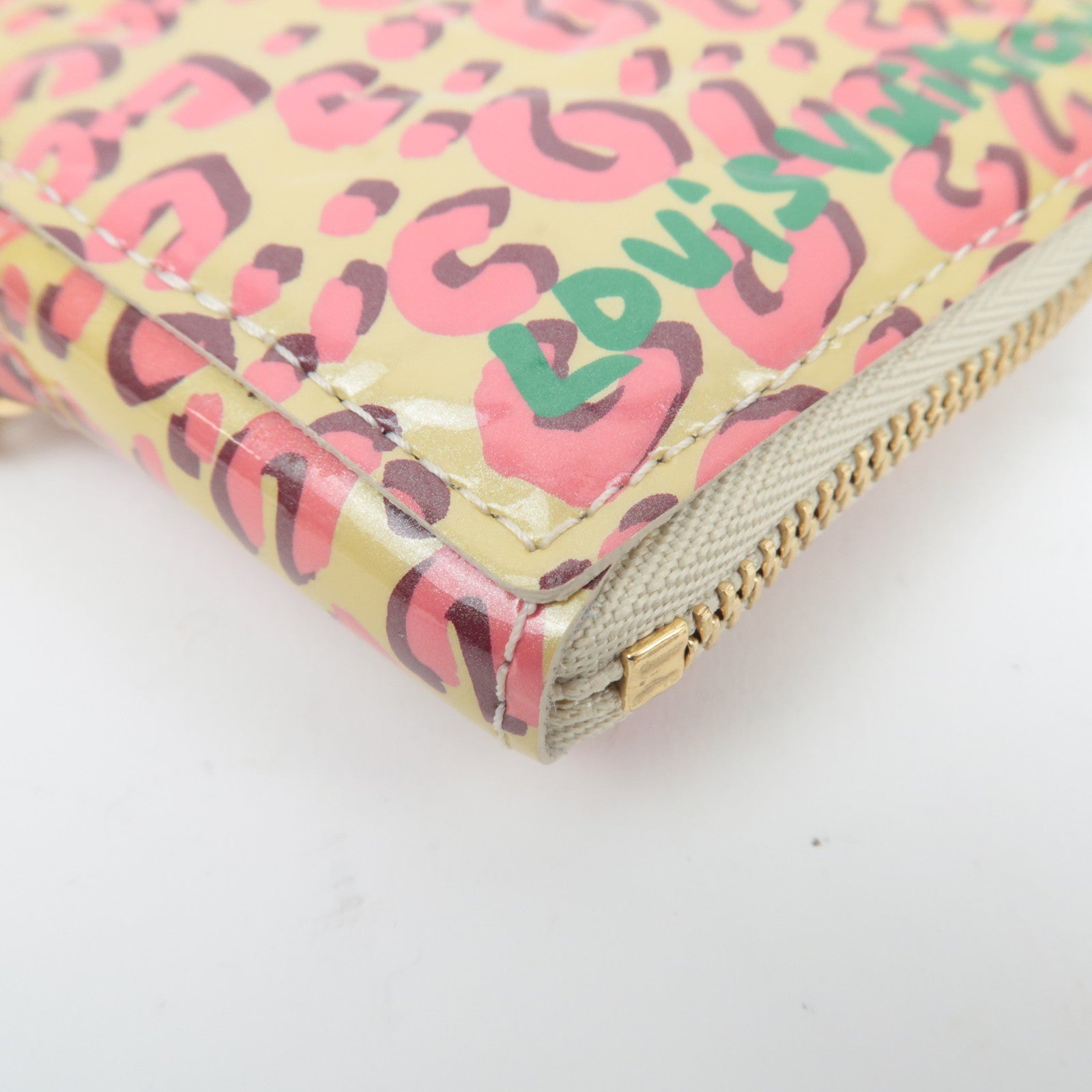 Louis Vuitton Monogram Vernis Leopard Porte Monnaie Coeur Coin Case Broncorail M91473