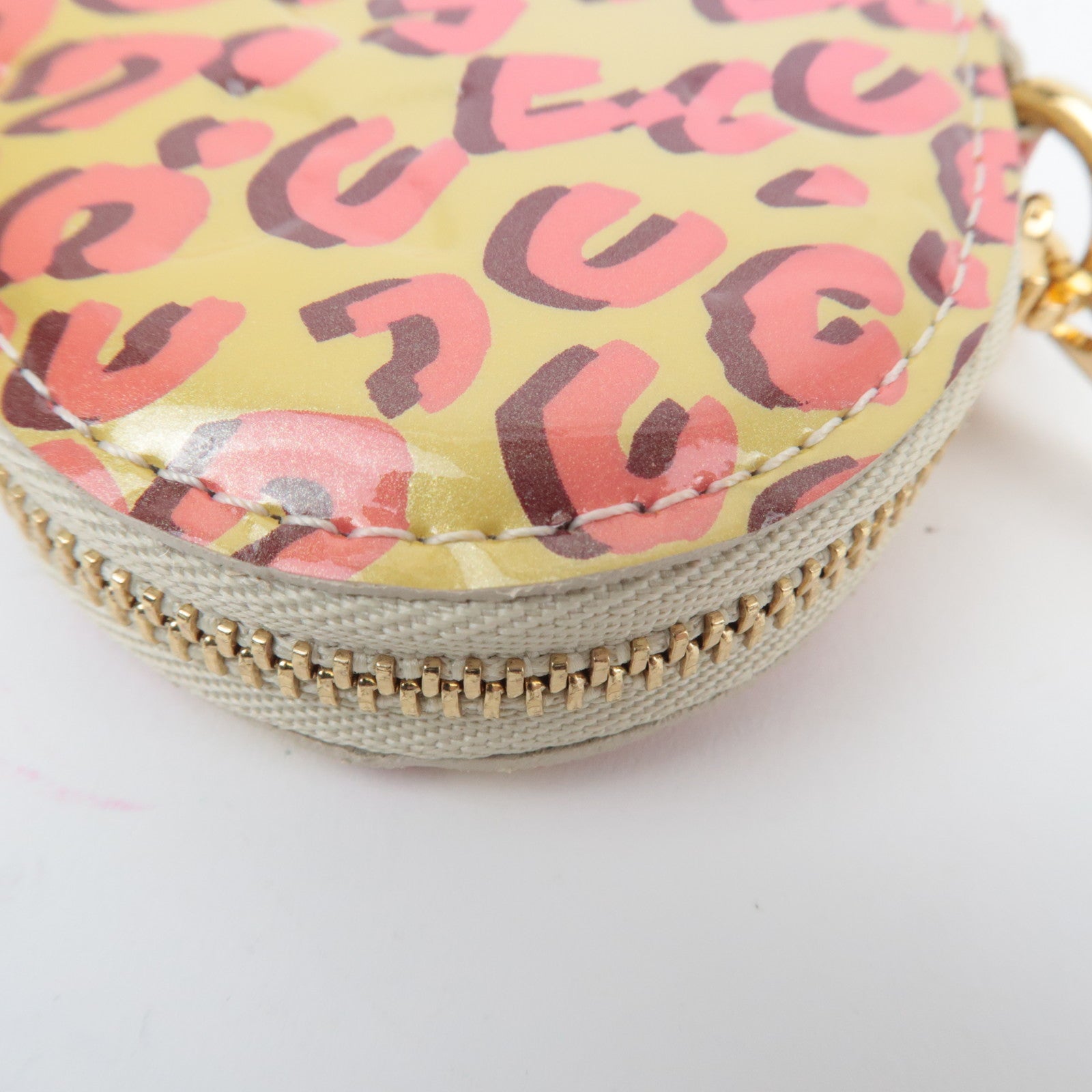 Louis Vuitton Monogram Vernis Leopard Porte Monnaie Coeur Coin Case Broncorail M91473