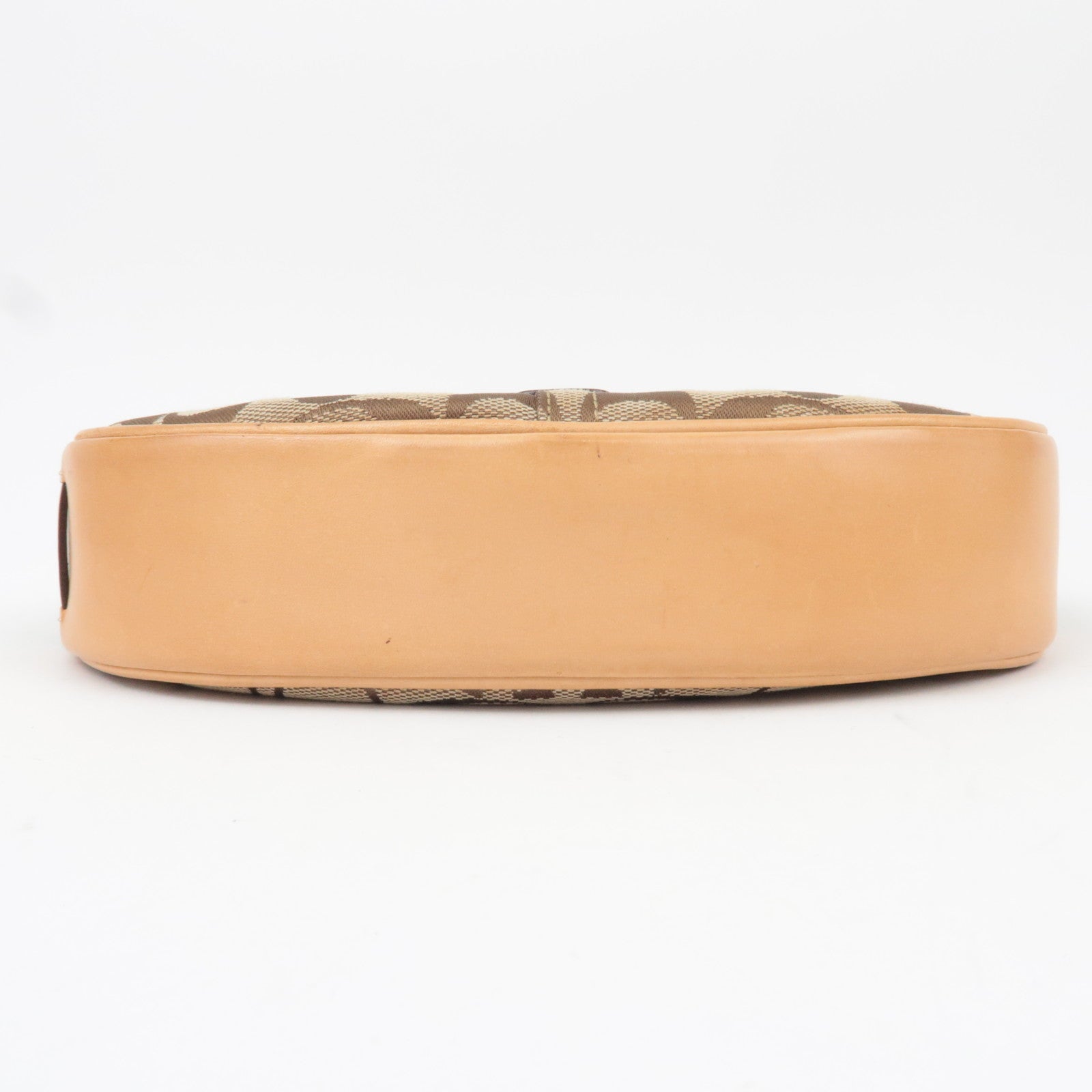 COACH Signature Hobo Canvas Leather Shoulder Bag Beige 6361