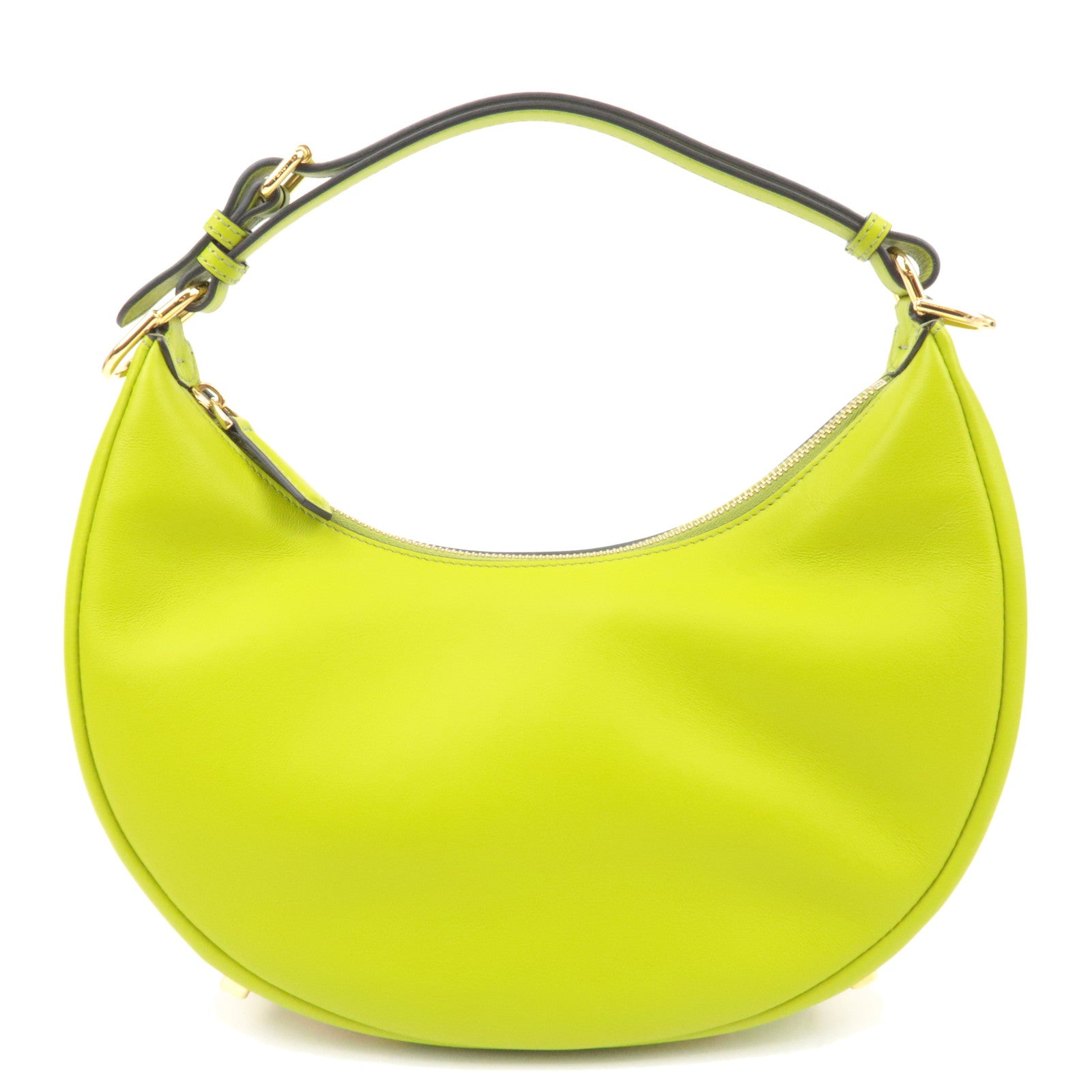 FENDI Fendigraphy Small Leather Shoulder Bag Light Green 8BR79886919