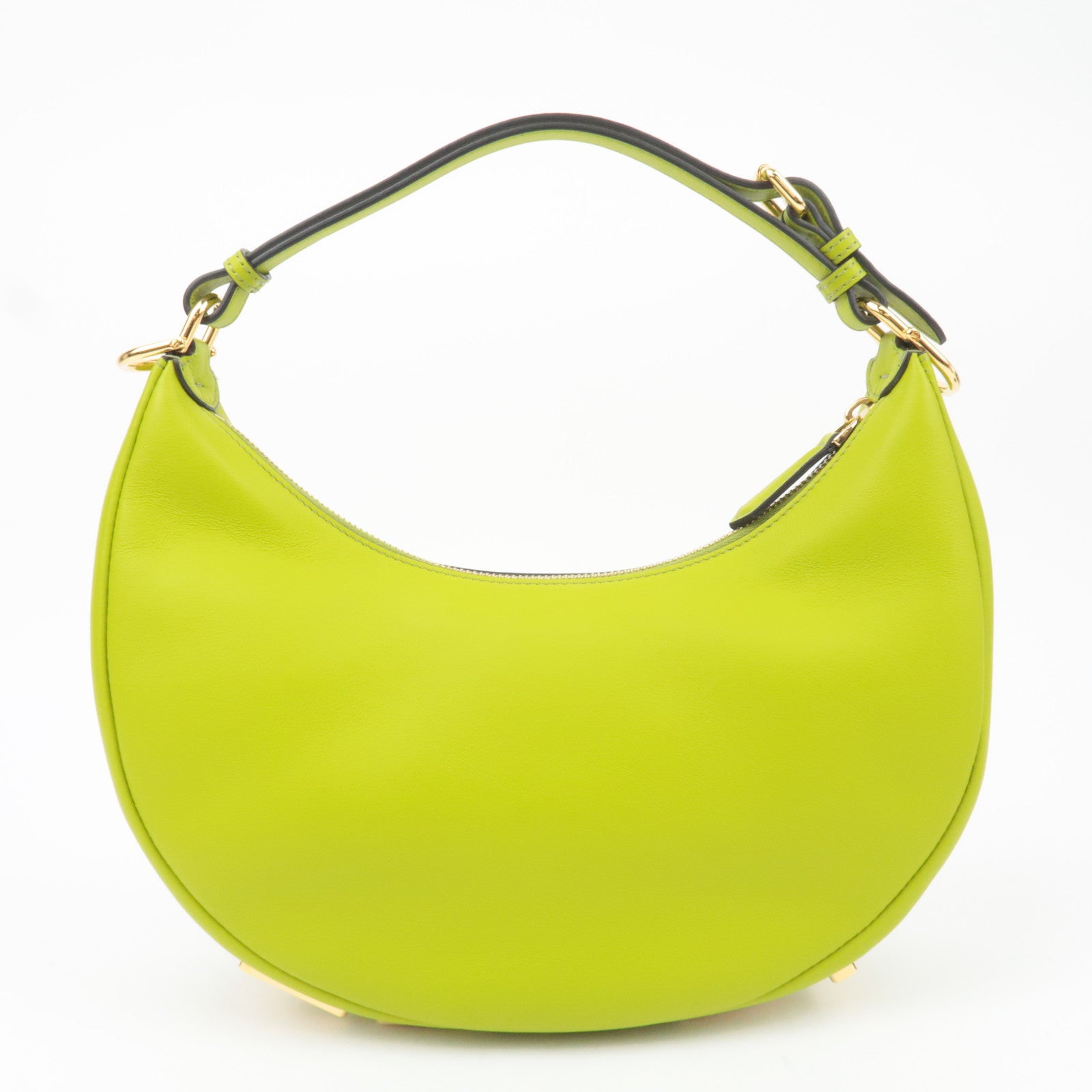 FENDI Fendigraphy Small Leather Shoulder Bag Light Green 8BR798