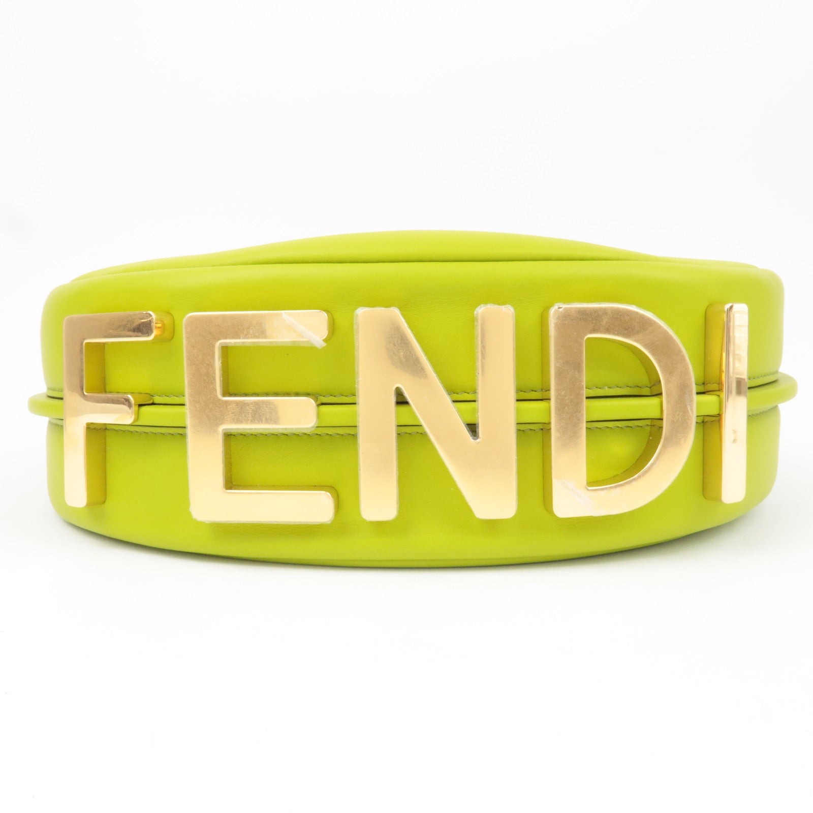 FENDI Fendigraphy Small Leather Shoulder Bag Light Green 8BR798