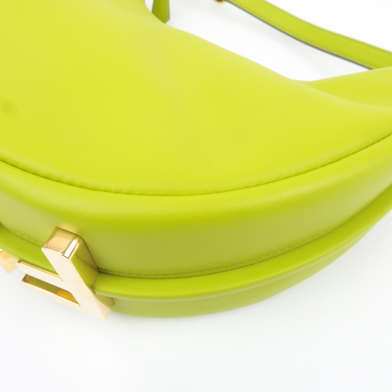 FENDI Fendigraphy Small Leather Shoulder Bag Light Green 8BR798