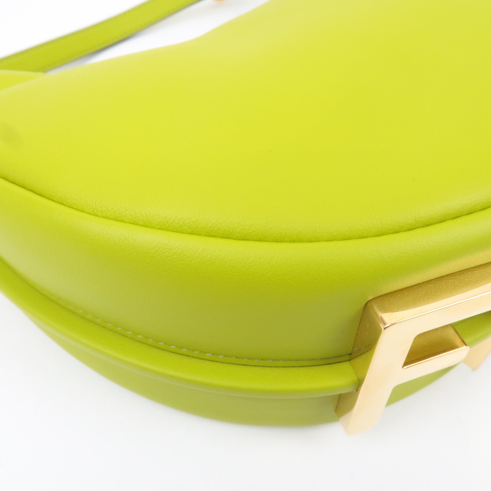 FENDI Fendigraphy Small Leather Shoulder Bag Light Green 8BR798