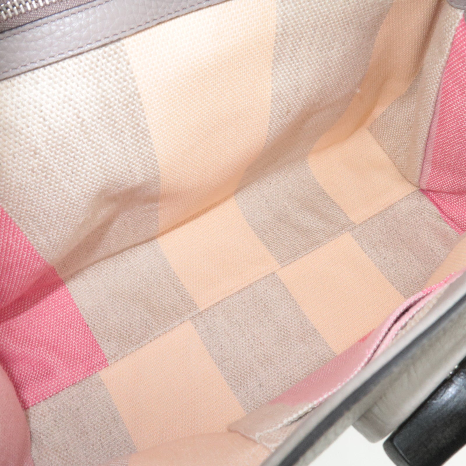 GUCCI Bamboo Daily Medium Leather 2Way Handbag Light Gray 392013