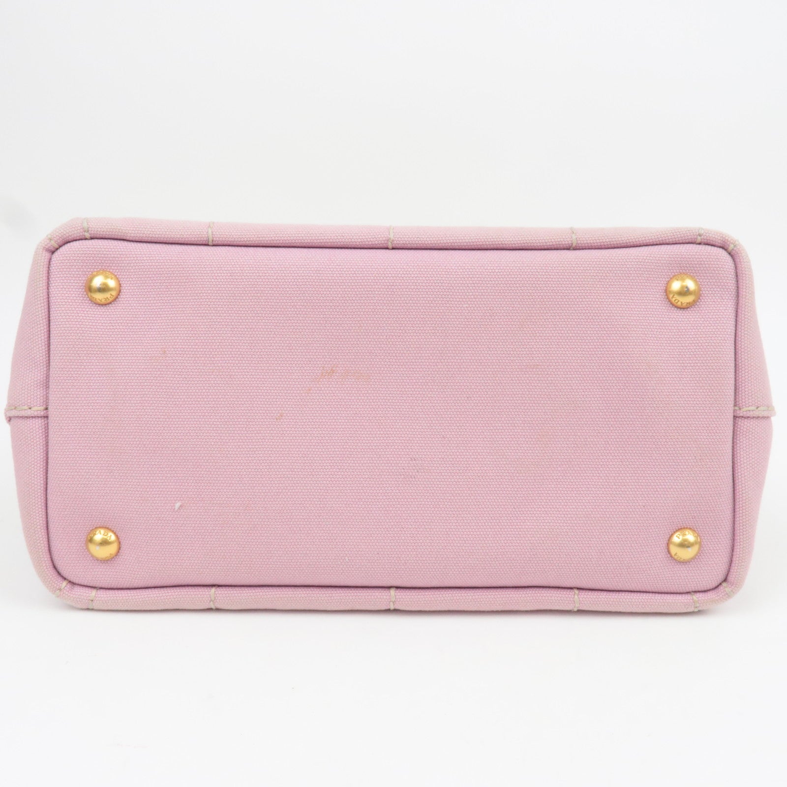 PRADA Canapa Mini Canvas 2Way Handbag Pink 1BG439